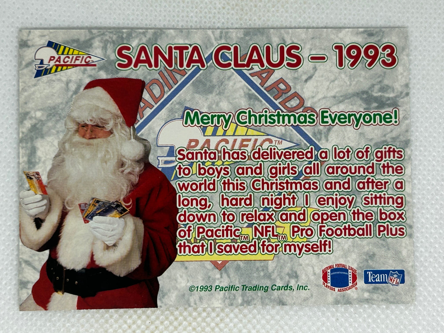 1993 Pacific Prism Santa Claus #Santa Claus-1993 Promo Card