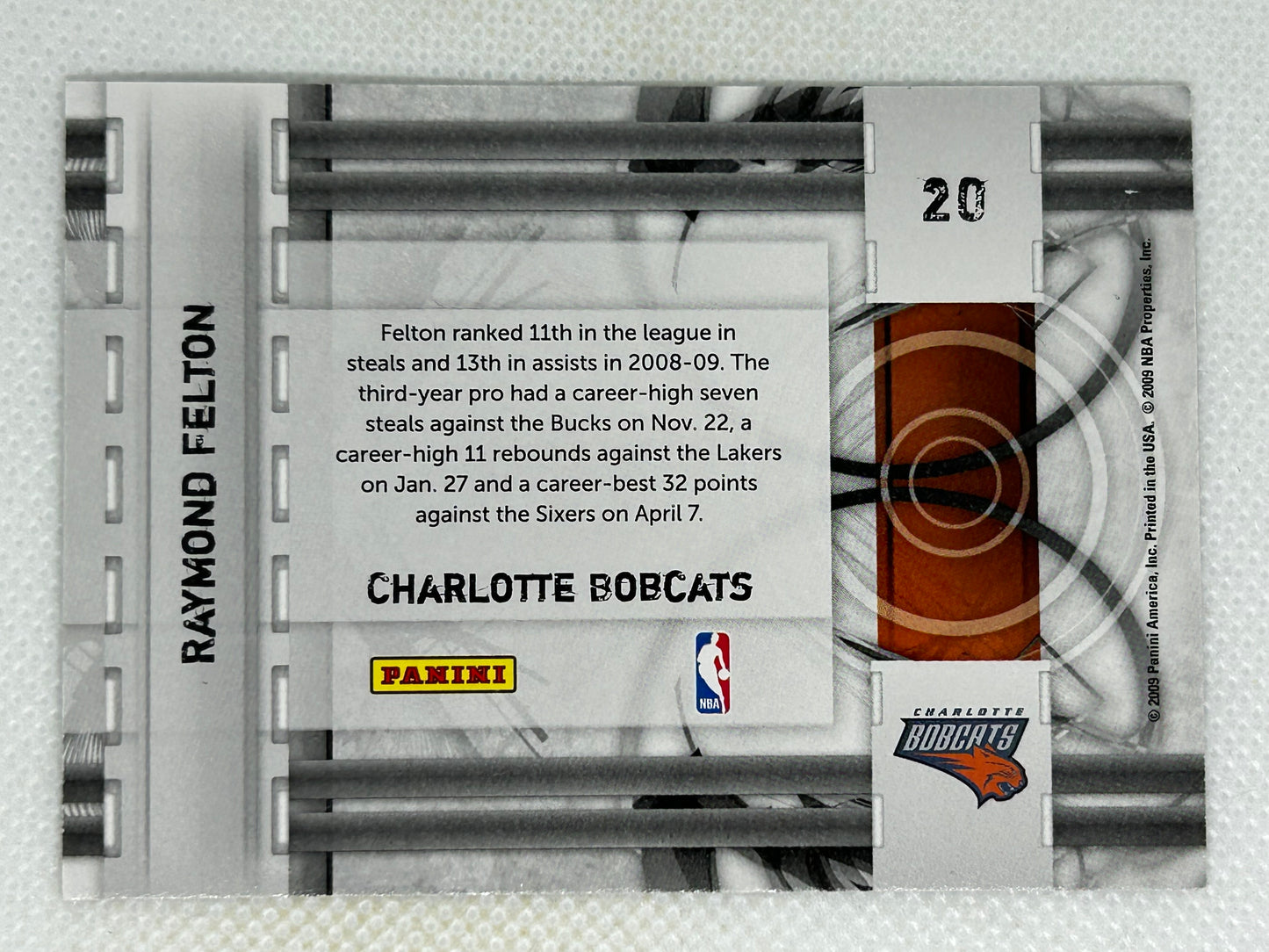 2009-10 Panini Donruss Elite Prime Targets #20 Raymond Felton Charlotte Bobcats
