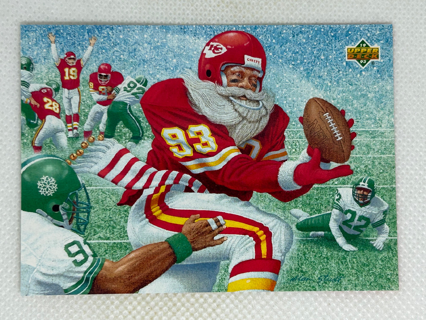 1993 Upper Deck Seasonal Highlights Promo Card Santa Claus Kansas City Chiefs