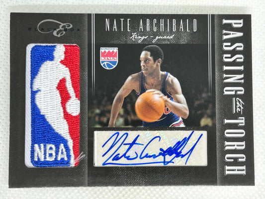 2010-11 Panini Elite Black Box Passing the Torch Dual Logoman Autograph /49 Brandon Jennings & Nate Archibald  #19