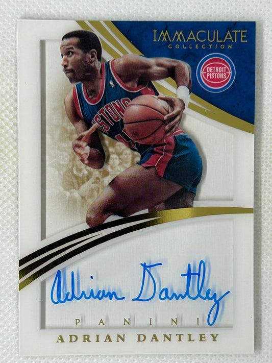2014-15 Panini Immaculate Shadowbox Signatures #SH-ADA Adrian Dantley /49 Detroit Pistons