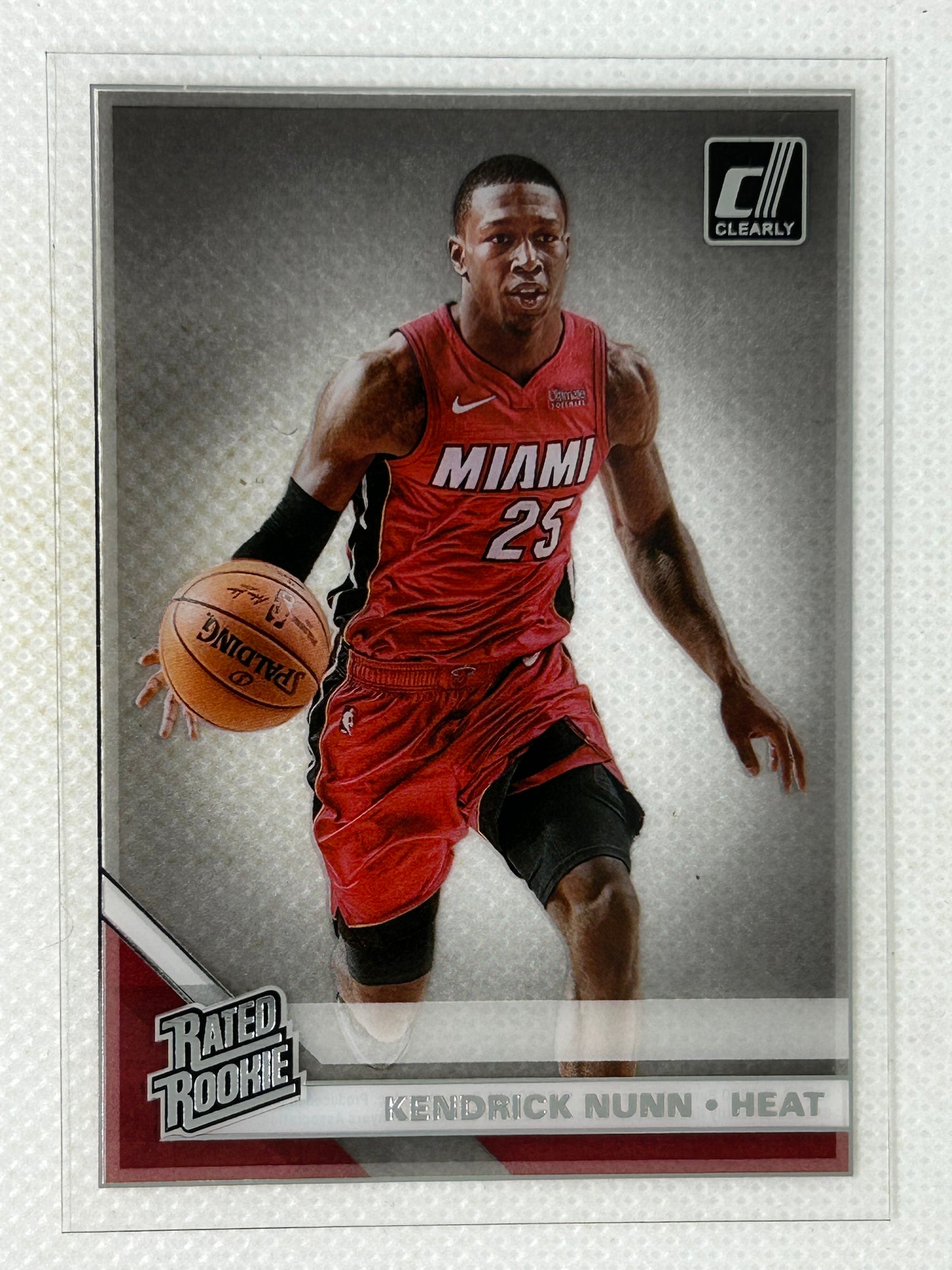 2019-20 Panini Clearly Donruss Rated Rookie Kendrick Nunn #96 Miami Heat