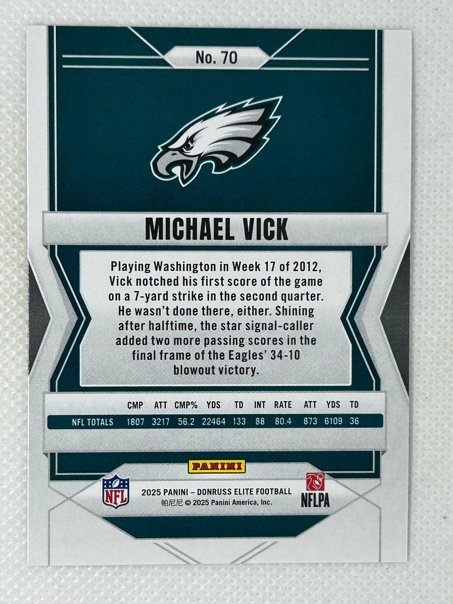 2025 Panini Donruss Elite #70 Michael Vick Philadelphia Eagles