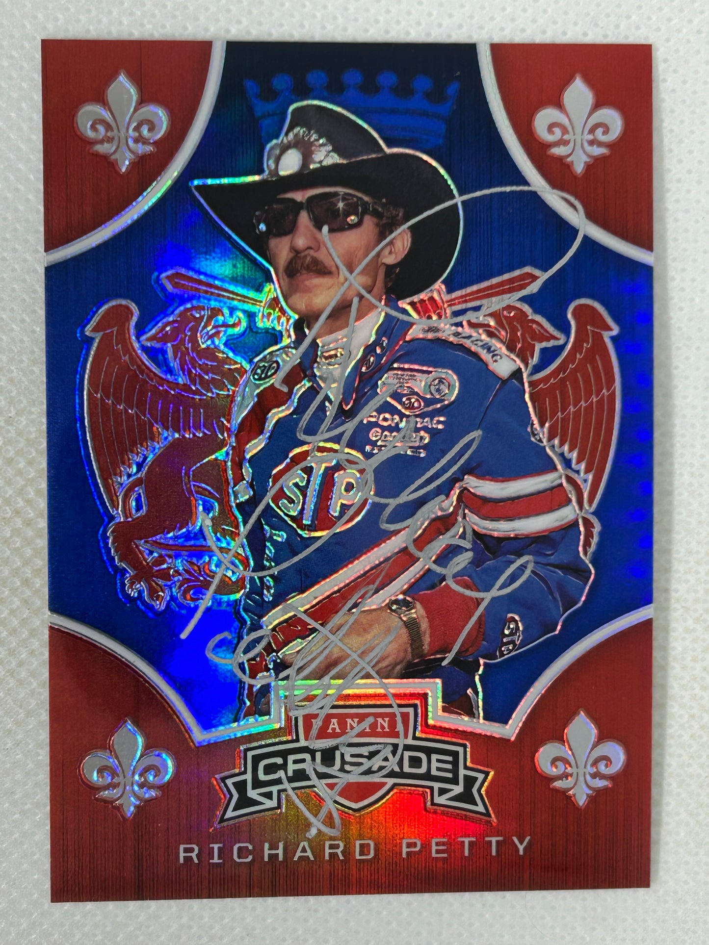 2020 Panini Chronicles Racing NASCAR Crusade Blue #7 Richard Petty /199 Signed Card
