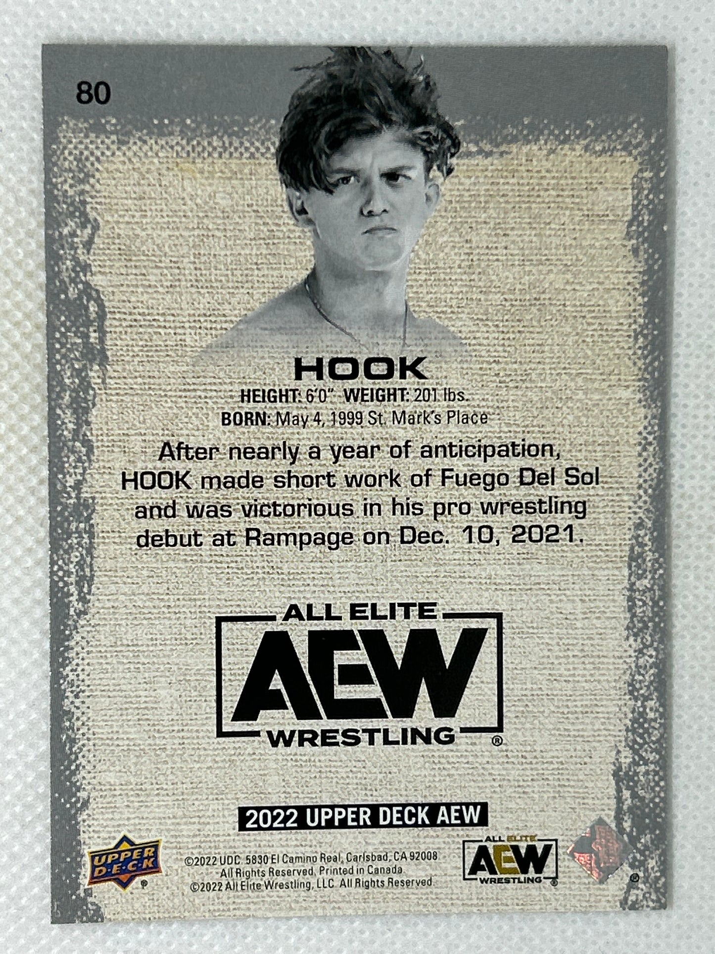 2022 Upper Deck AEW All Elite Wrestling Hook #80