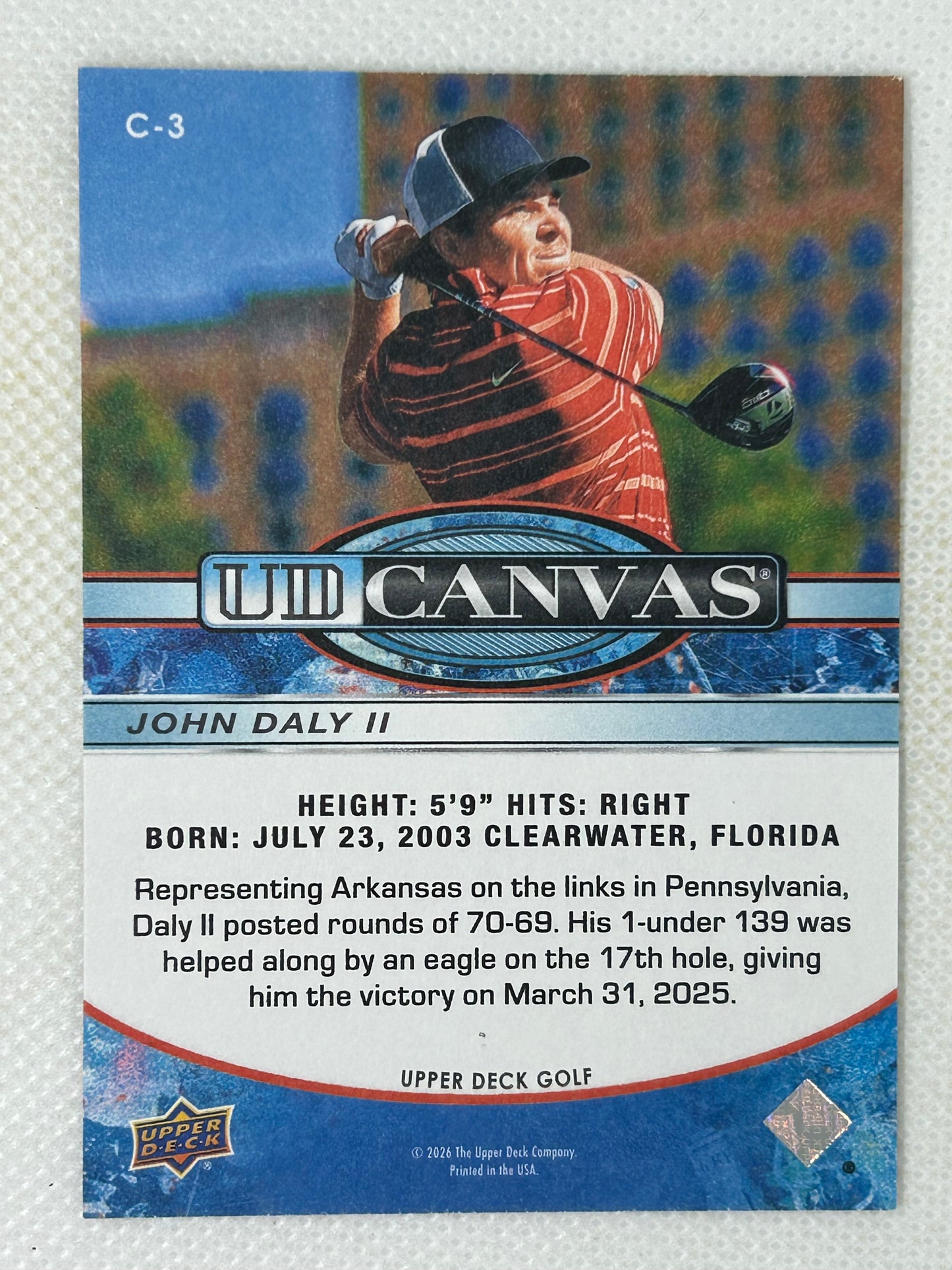 2026 Upper Deck Golf UD Canvas John Daly Jr. #C-3