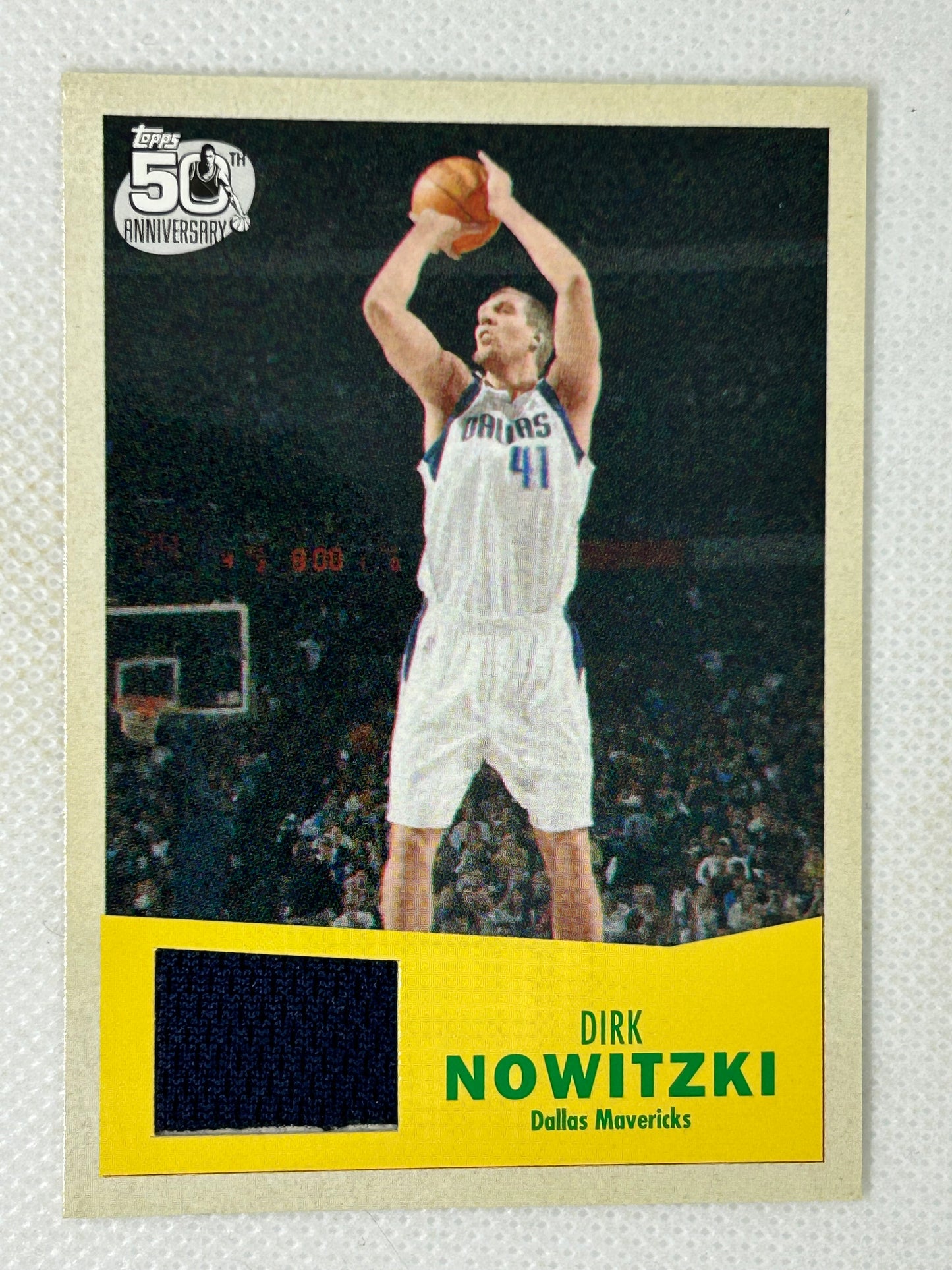 2007-08 Topps 50th Anniversary Relic #41 Dirk Nowitzki Dallas Mavericks