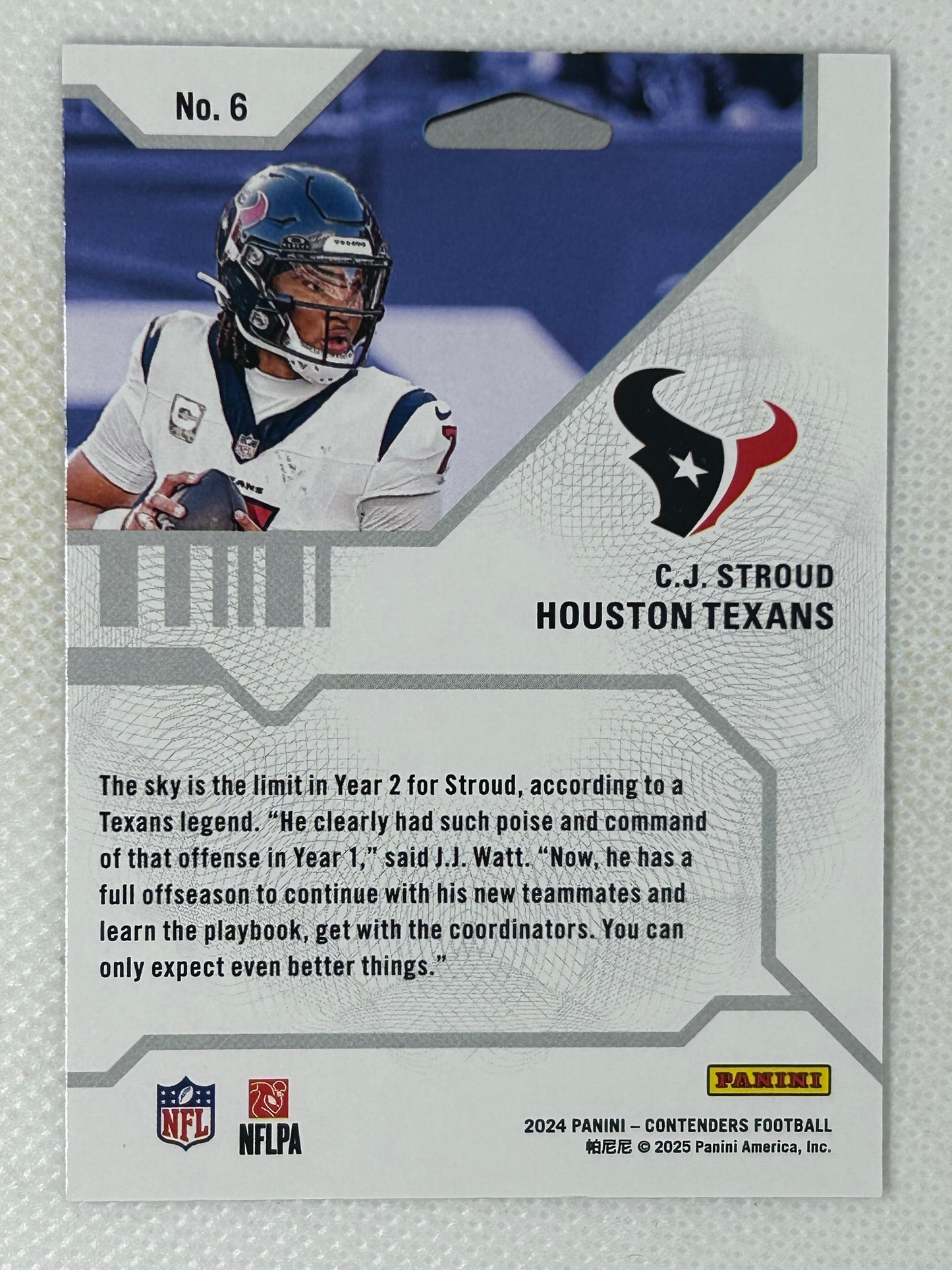 2024 Panini Contenders Hall Pass Sparkle #6 CJ Stroud Houston Texans