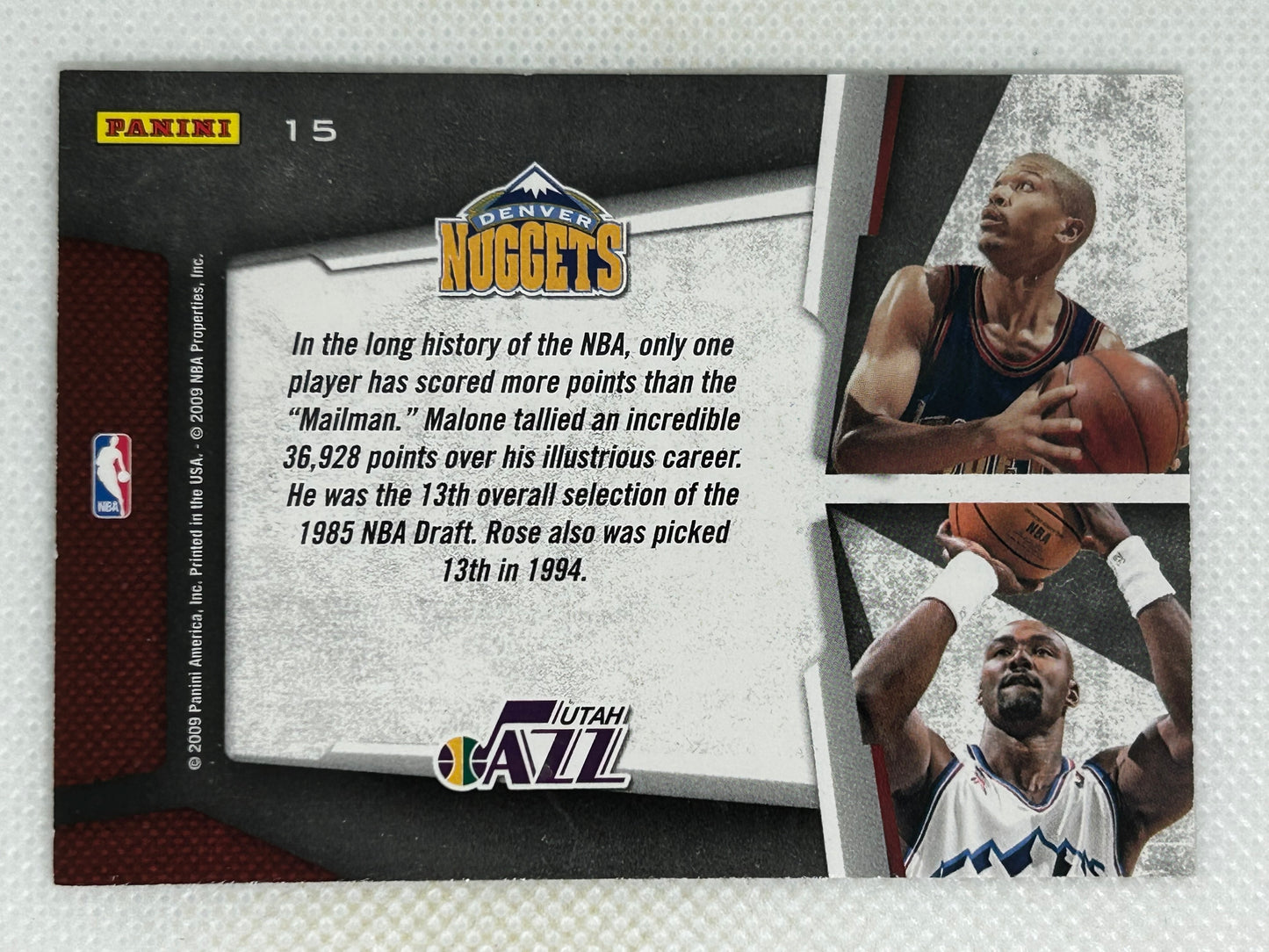 2009-10 Panini Playoff Contenders Draft Tandems #15 Jalen Rose & Karl Malone