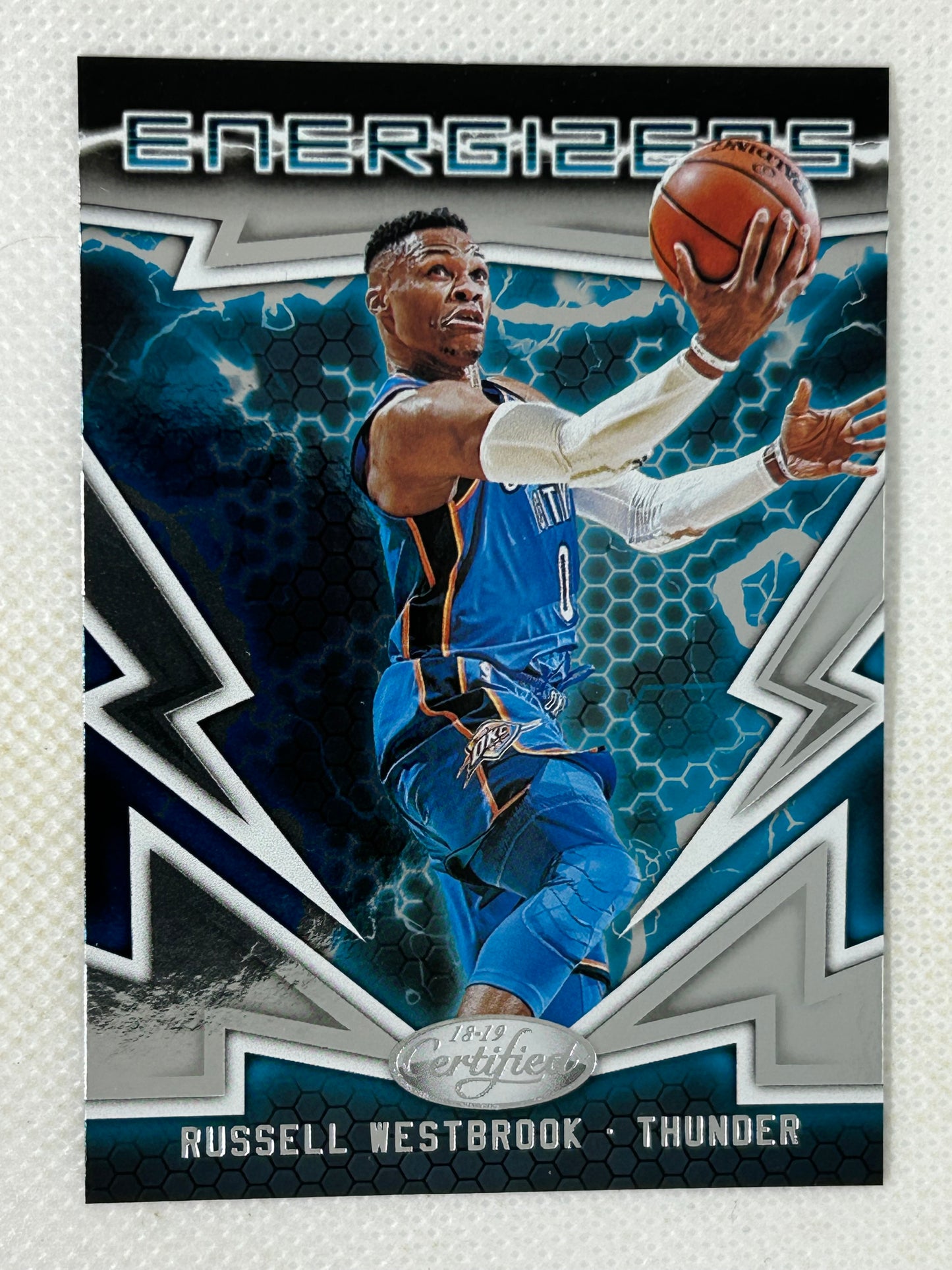 2018-19 Panini Certified Energizers #4 Russell Westbrook Oklahoma City Thunder