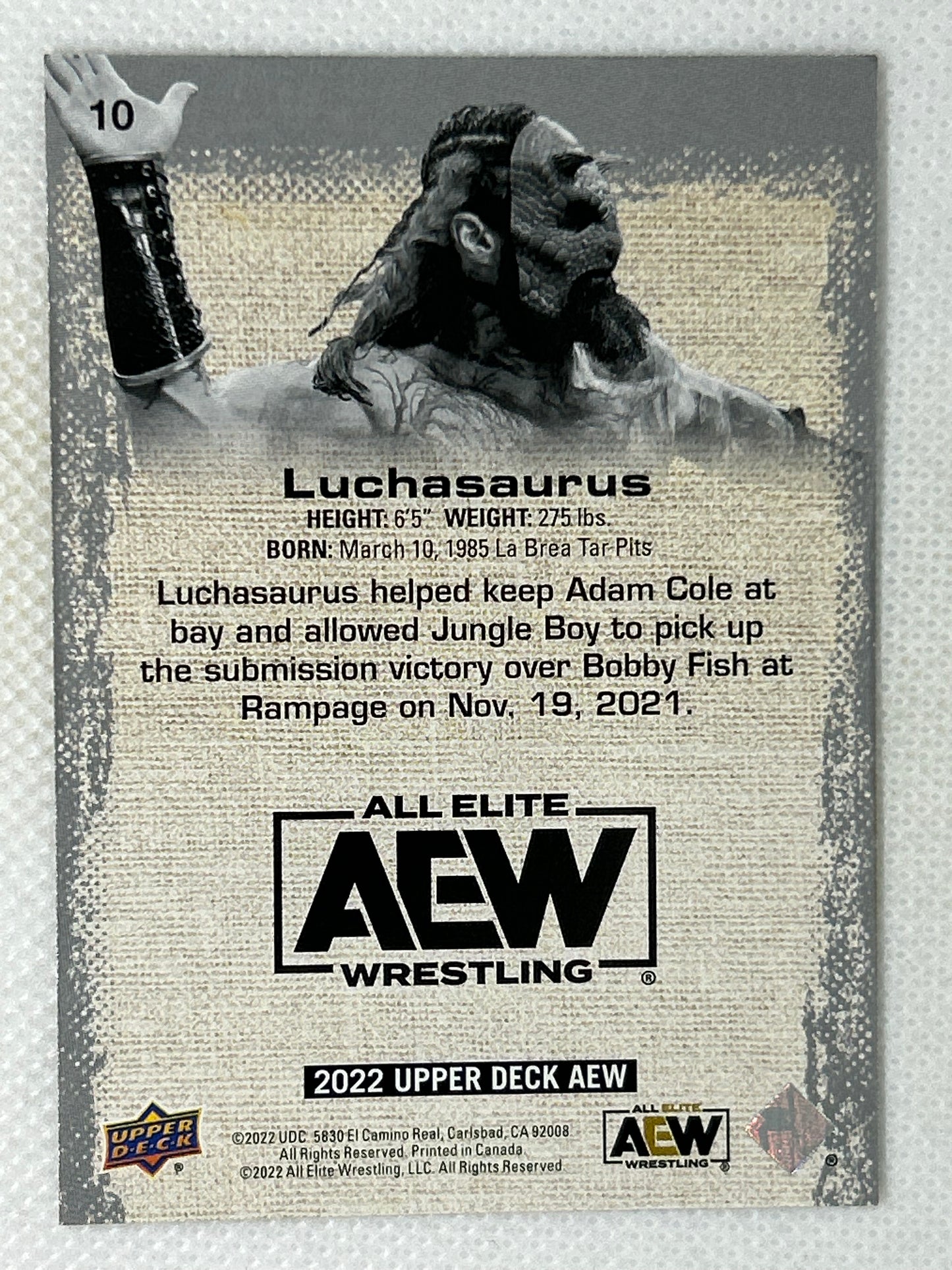 2022 Upper Deck AEW All Elite Wrestling Luchasaurus #10