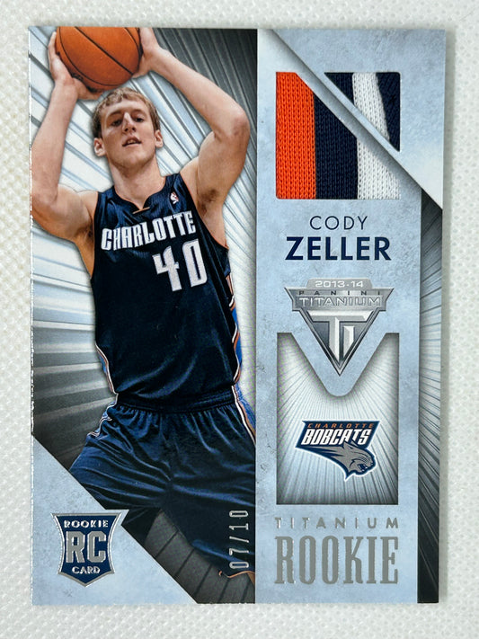 2013-14 Panini Titanium Rookie Jerseys Prime Patch /10 #44 Cody Zeller Charlotte Bobcats