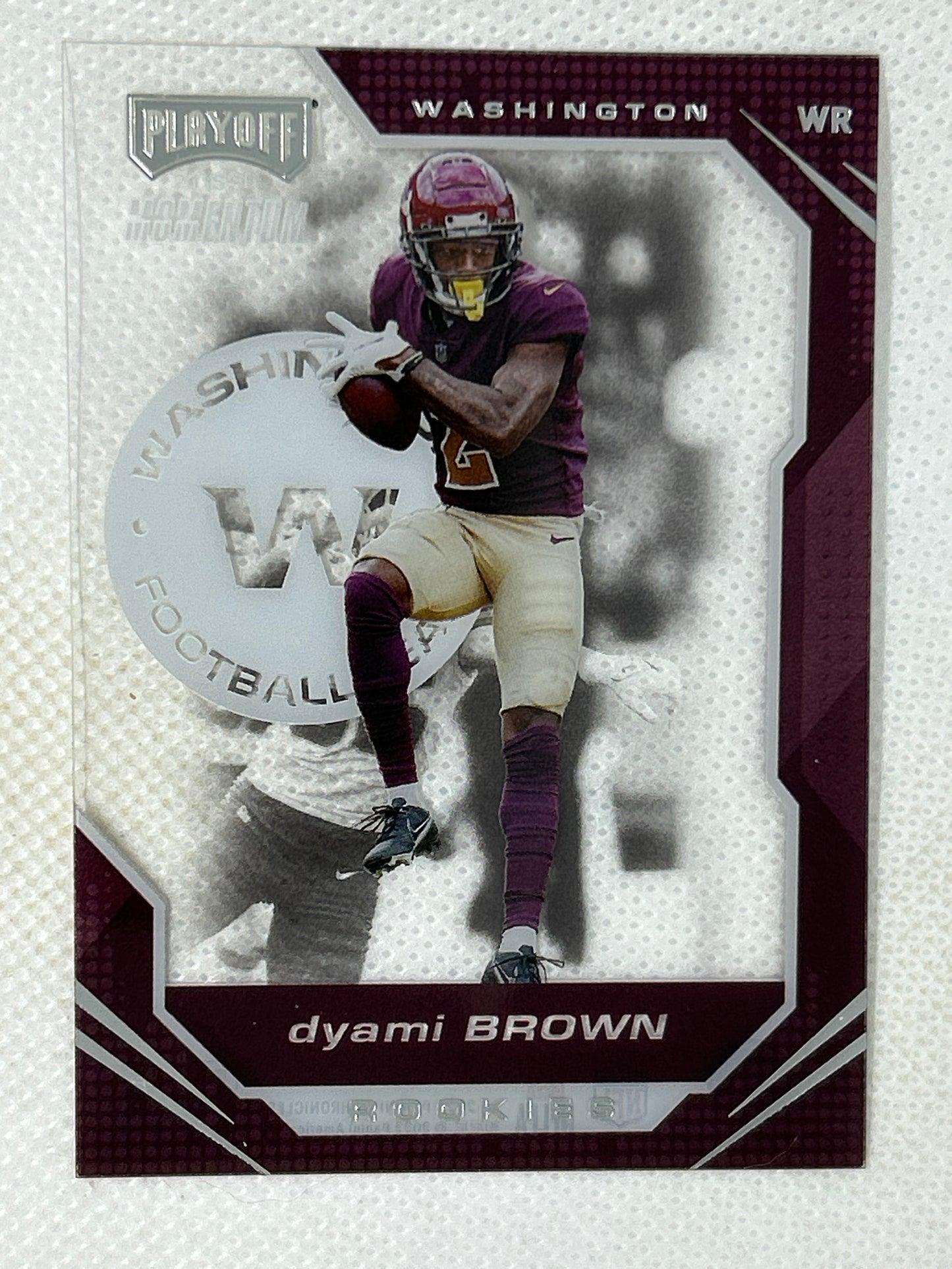 2021 Panini Chronicles Dyami Brown Playoff Momentum Acetate Rookie #PMR-23 Washington Commanders