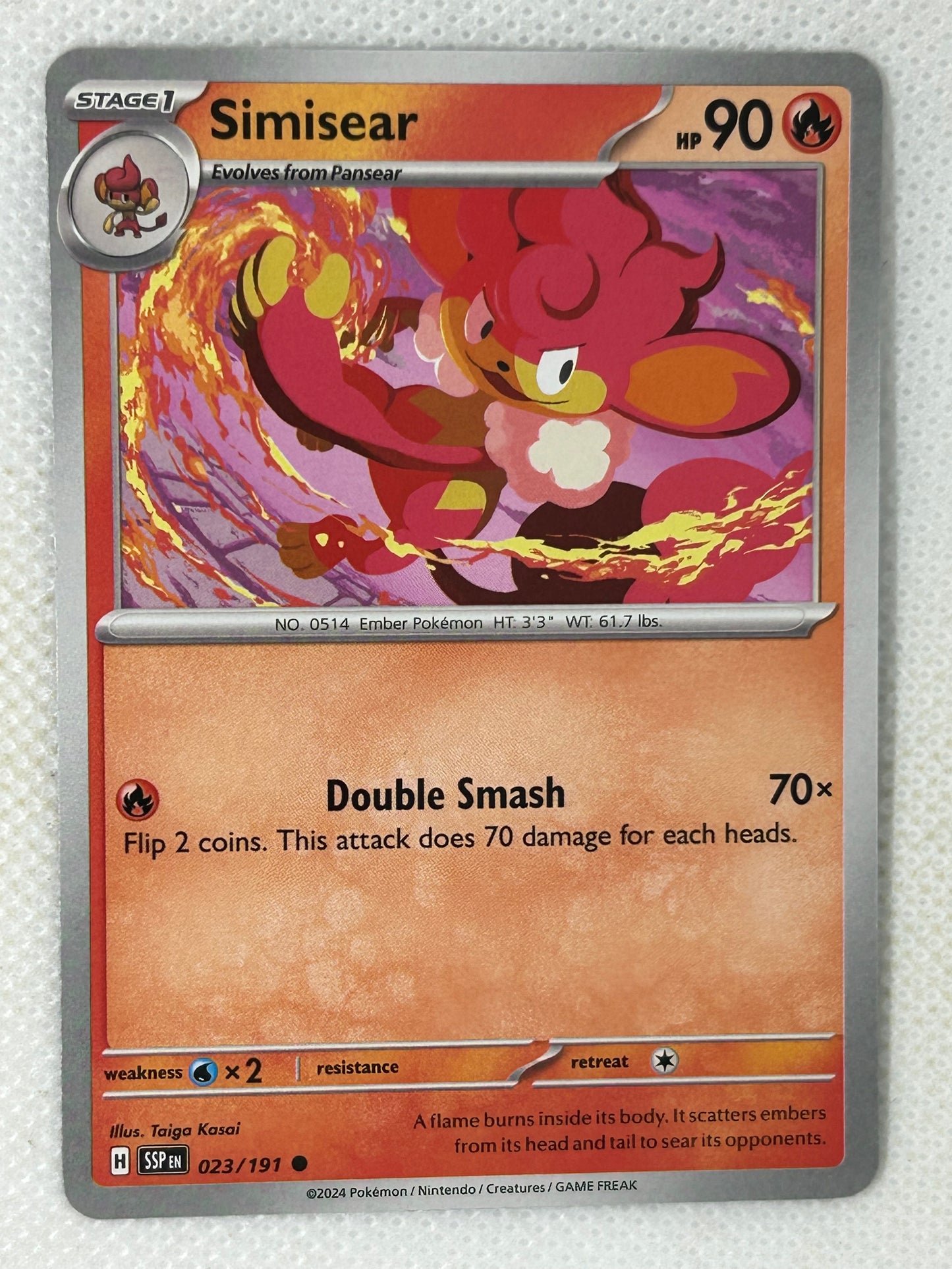 Pokémon Surging Sparks Simisear 023/191
