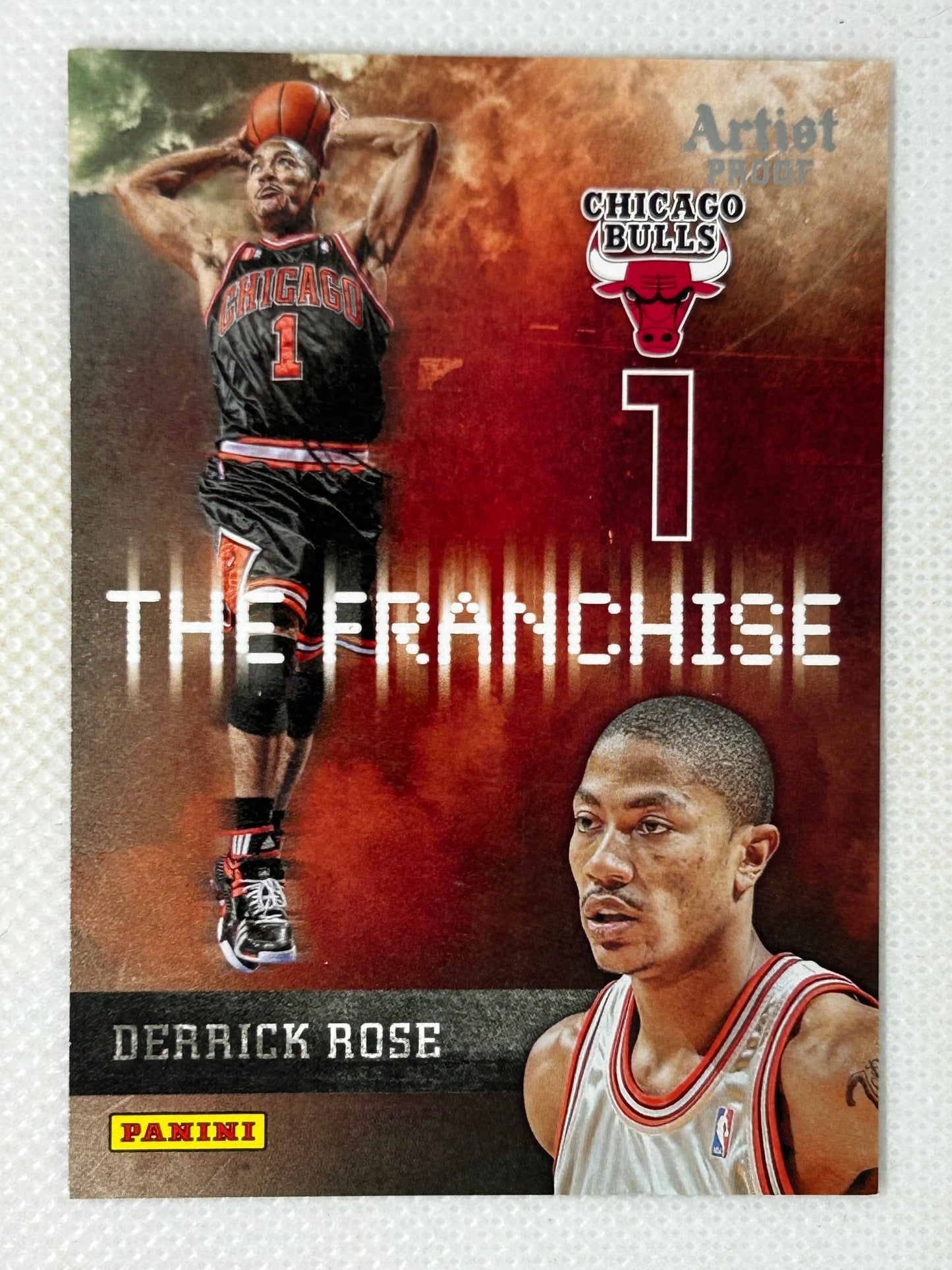 2009-10 Panini The Franchise Artist Proof /199 Derrick Rose #4 Chicago Bulls
