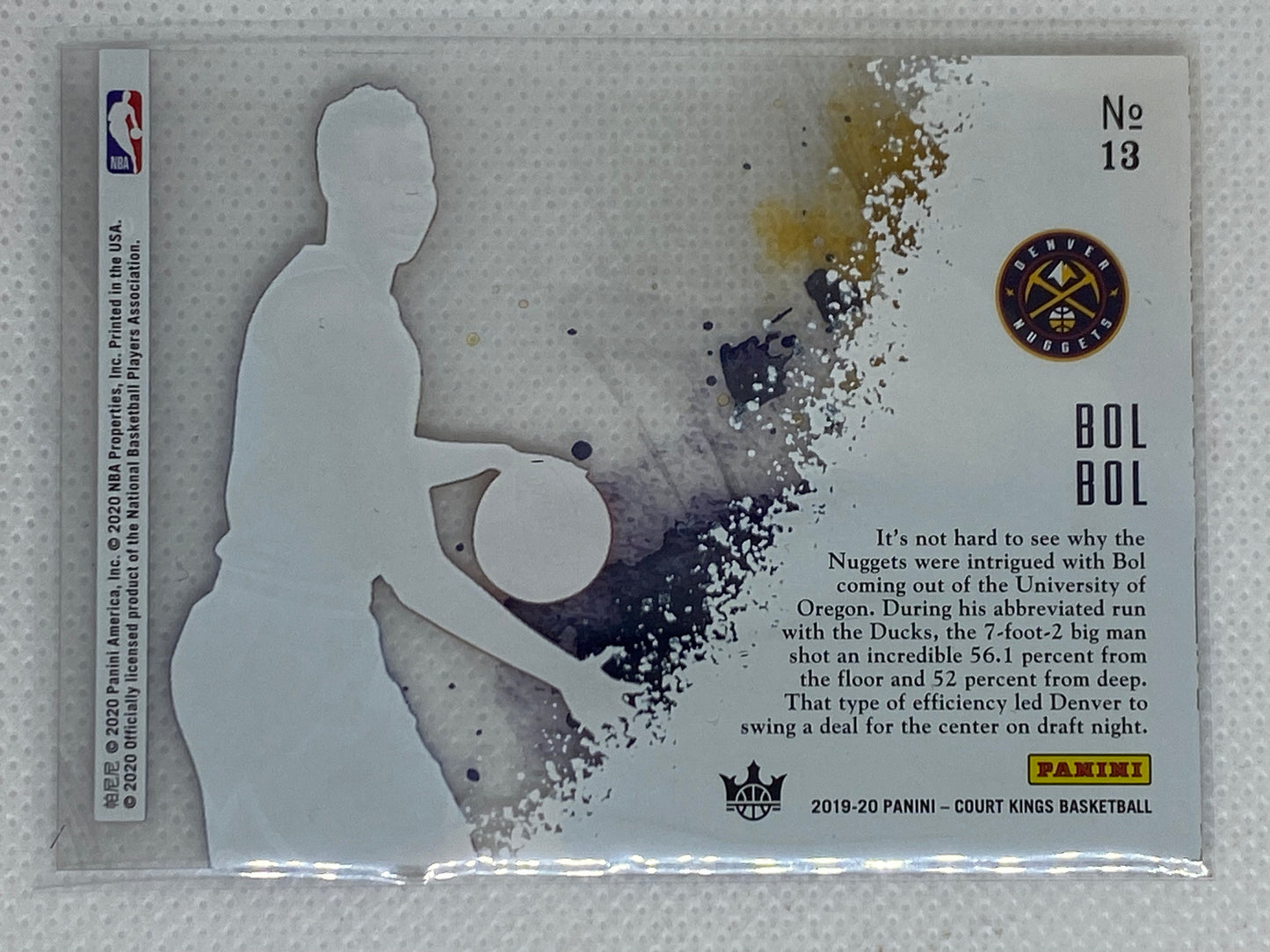 2019-20 Panini Court Kings Acetate Rookies Bol Bol #13 Rookie RC