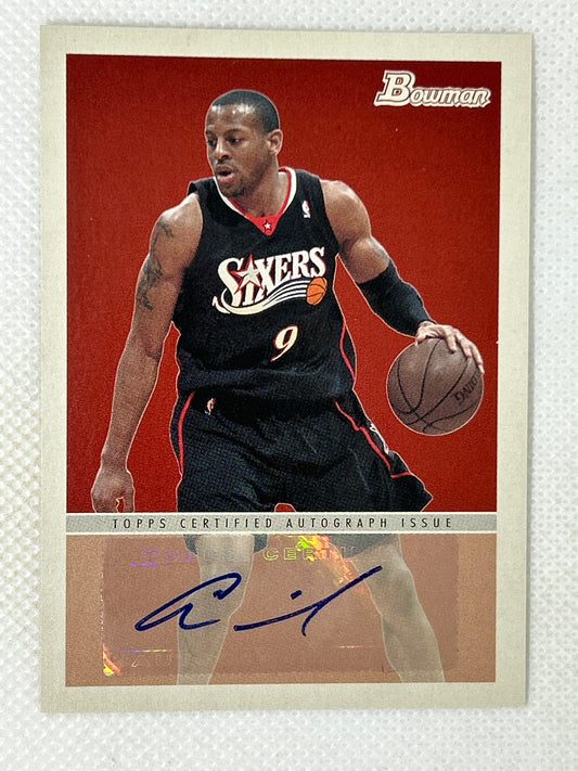 2009-10 Bowman '48 Andre Iguodala '48 Autographs #48A-AIG Philadelphia 76ers