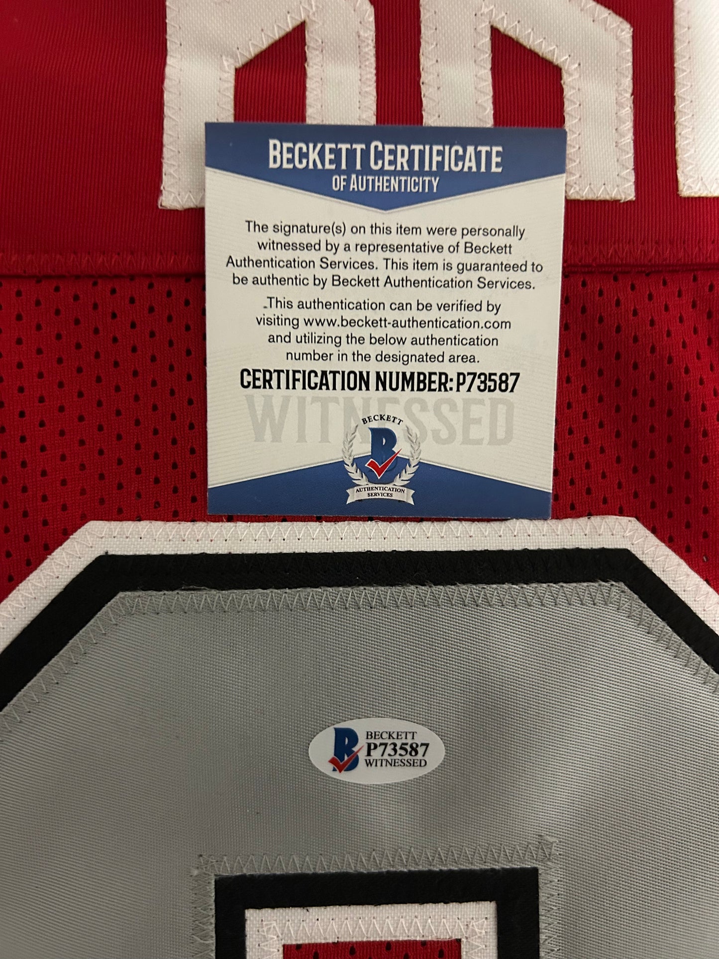 Antonio Brown Autographed/Signed Jersey Beckett COA Tampa Bay Buccaneers