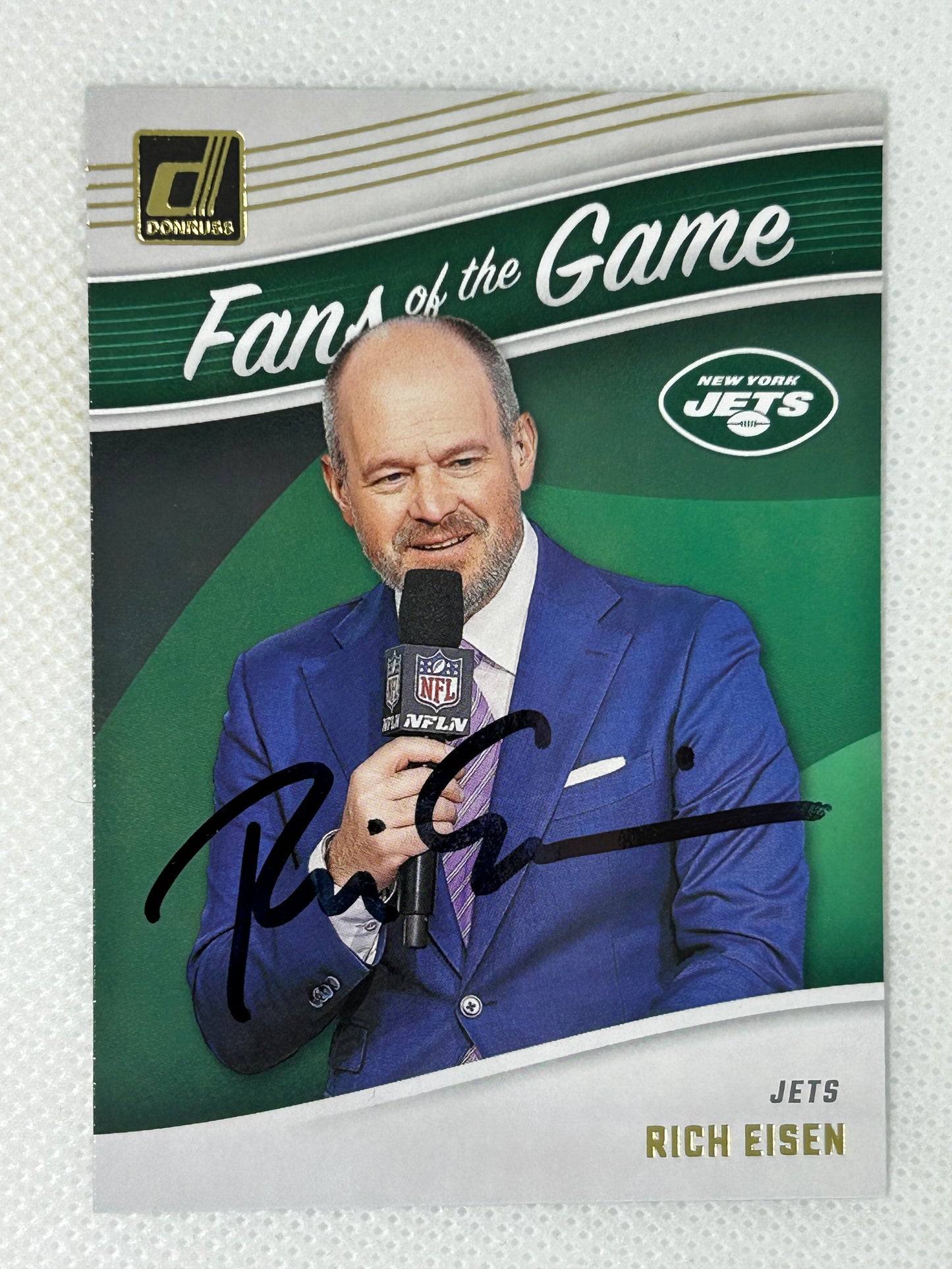 2023 Panini Donruss Fans of the Game #FG-RE Rich Eisen New York Jets Signed Card