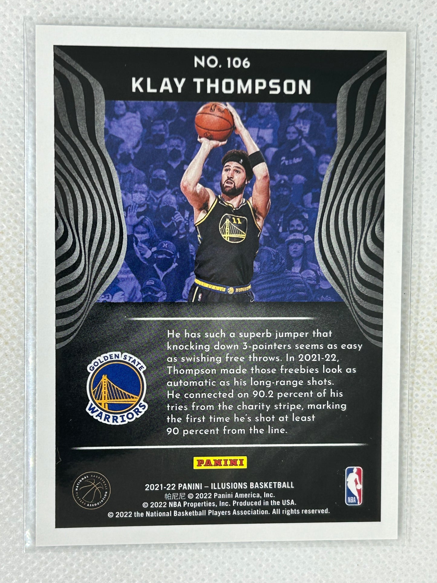 2021-22 Panini Illusions Klay Thompson #106 Golden State Warriors