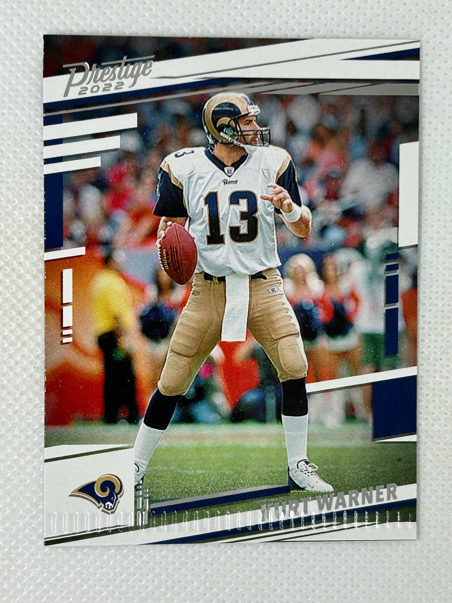 2022 Panini Prestige Base Error Card Crimped Bottom #169 Kurt Warner St. Louis Rams