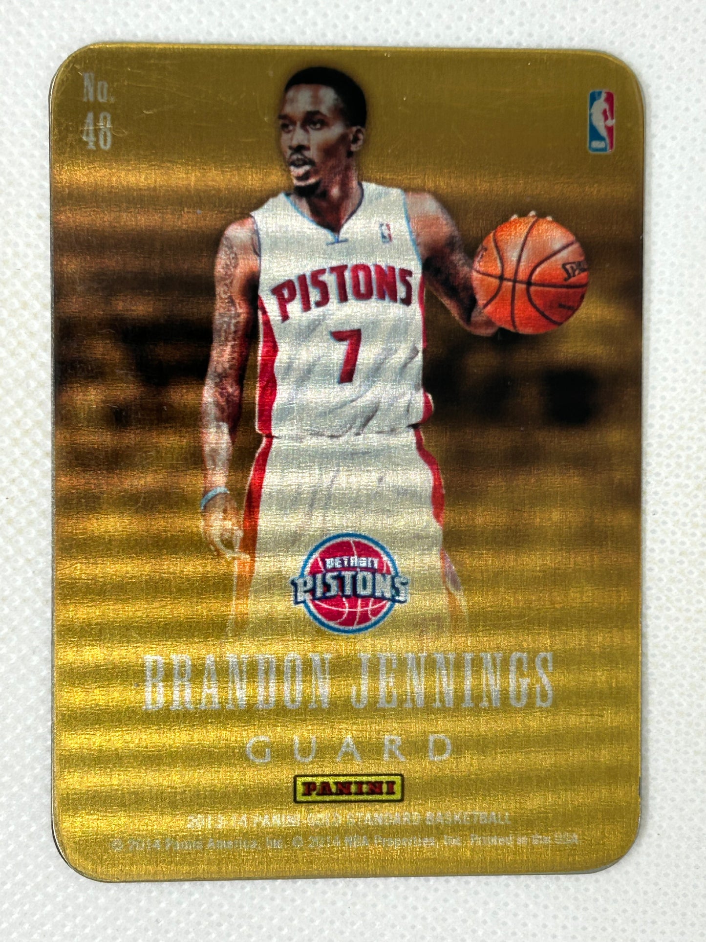 2013-14 Panini Gold Standard Metal Brandon Jennings #48 Detroit Pistons
