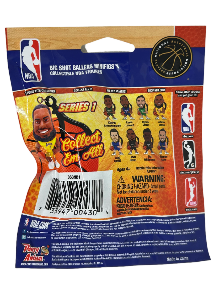 NBA Big Shot Ballers Minifigs Key Chain Series 1 Collectible Figurine Mystery Pack