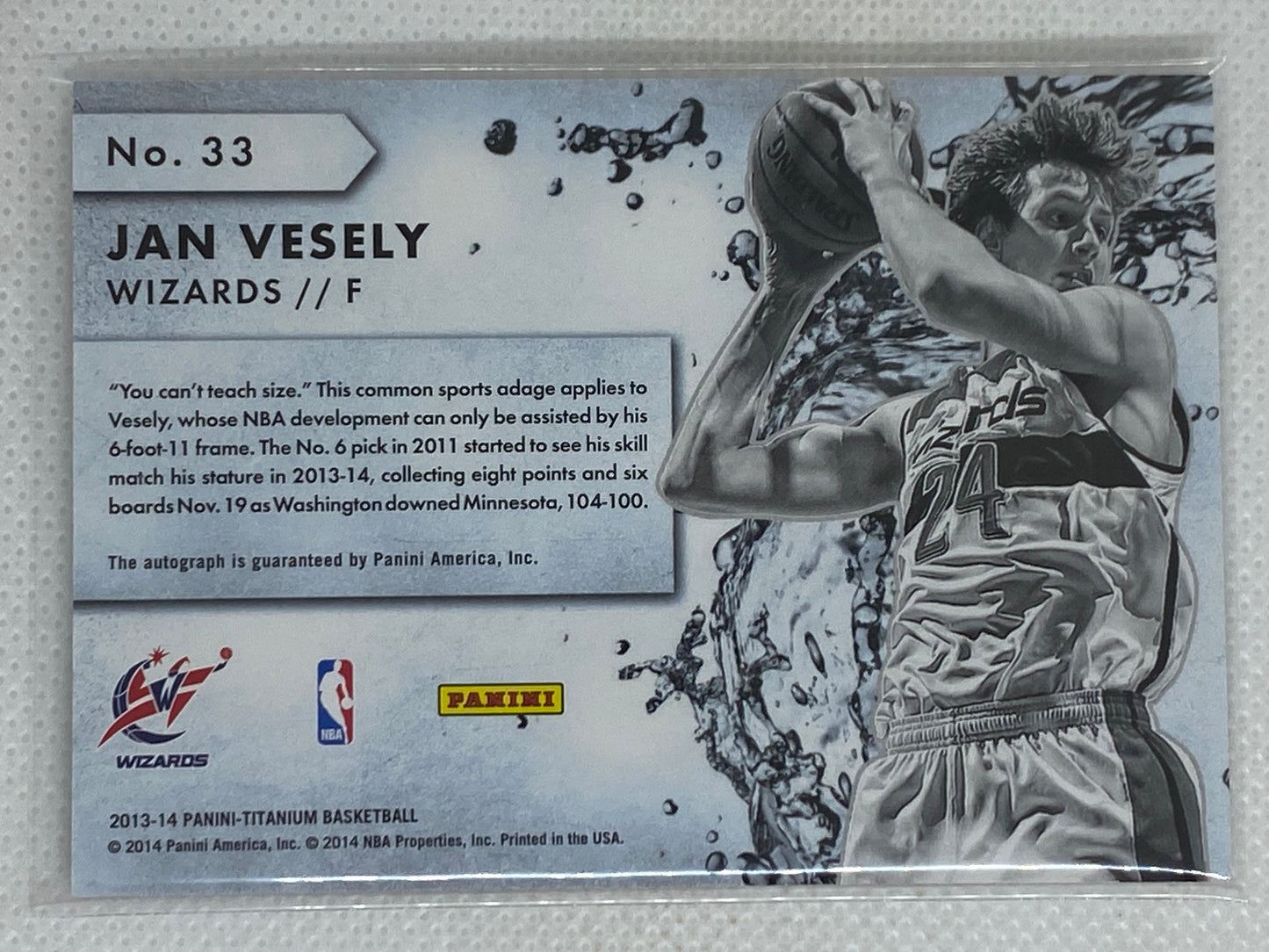 2013-14 Panini Titanium New Wave Signatures #33 Jan Vesely Autograph