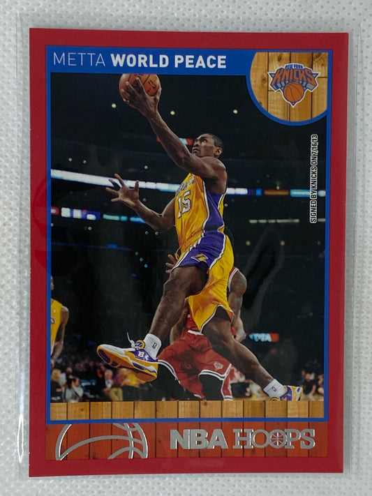 2013-14 NBA Hoops Red Metta World Peace #254 New York Knicks