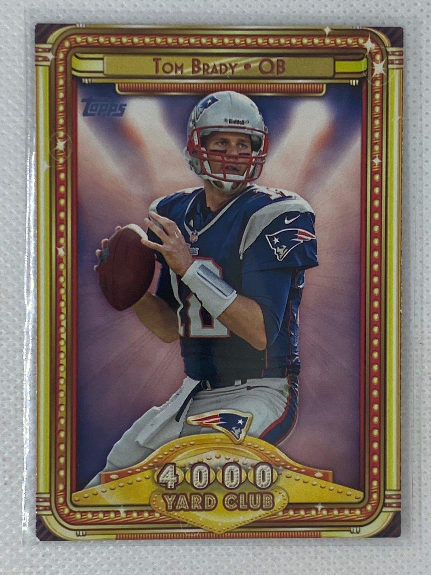 2013 Topps Tom Brady 4000 Yard Club Insert #4 New England Patriots
