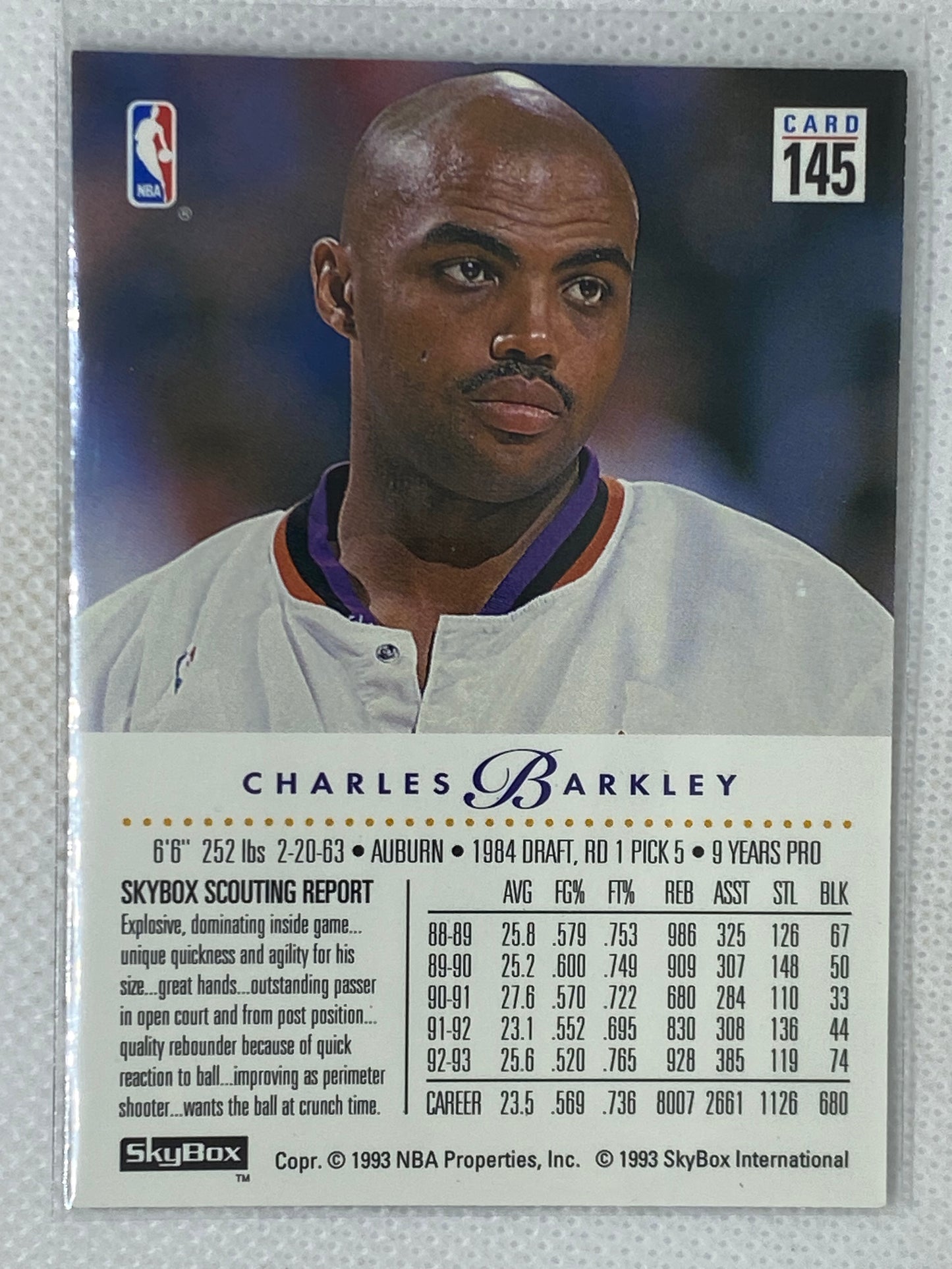 1993-94 SkyBox #145 Charles Barkley Phoenix Suns