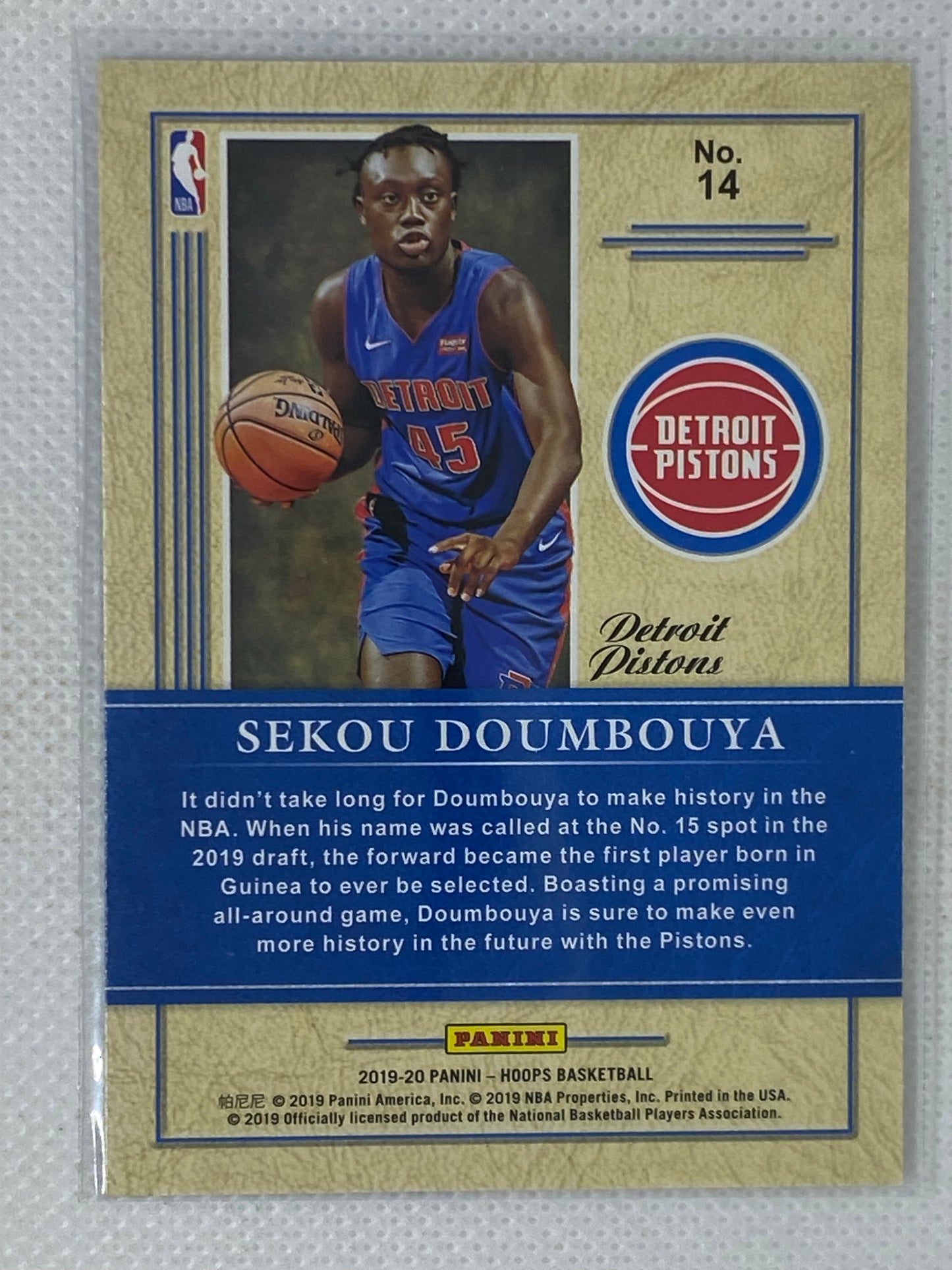 2019-20 Hoops Class of 2019 Winter #14 Sekou Doumbouya