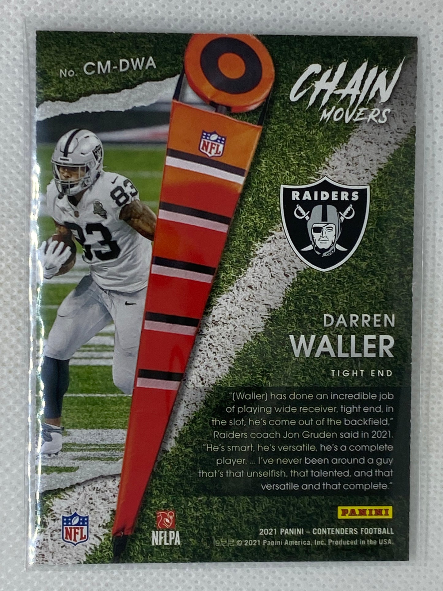 2021 Panini Contenders Chain Movers Darren Waller Card #CM-DWA Las Vegas Raiders