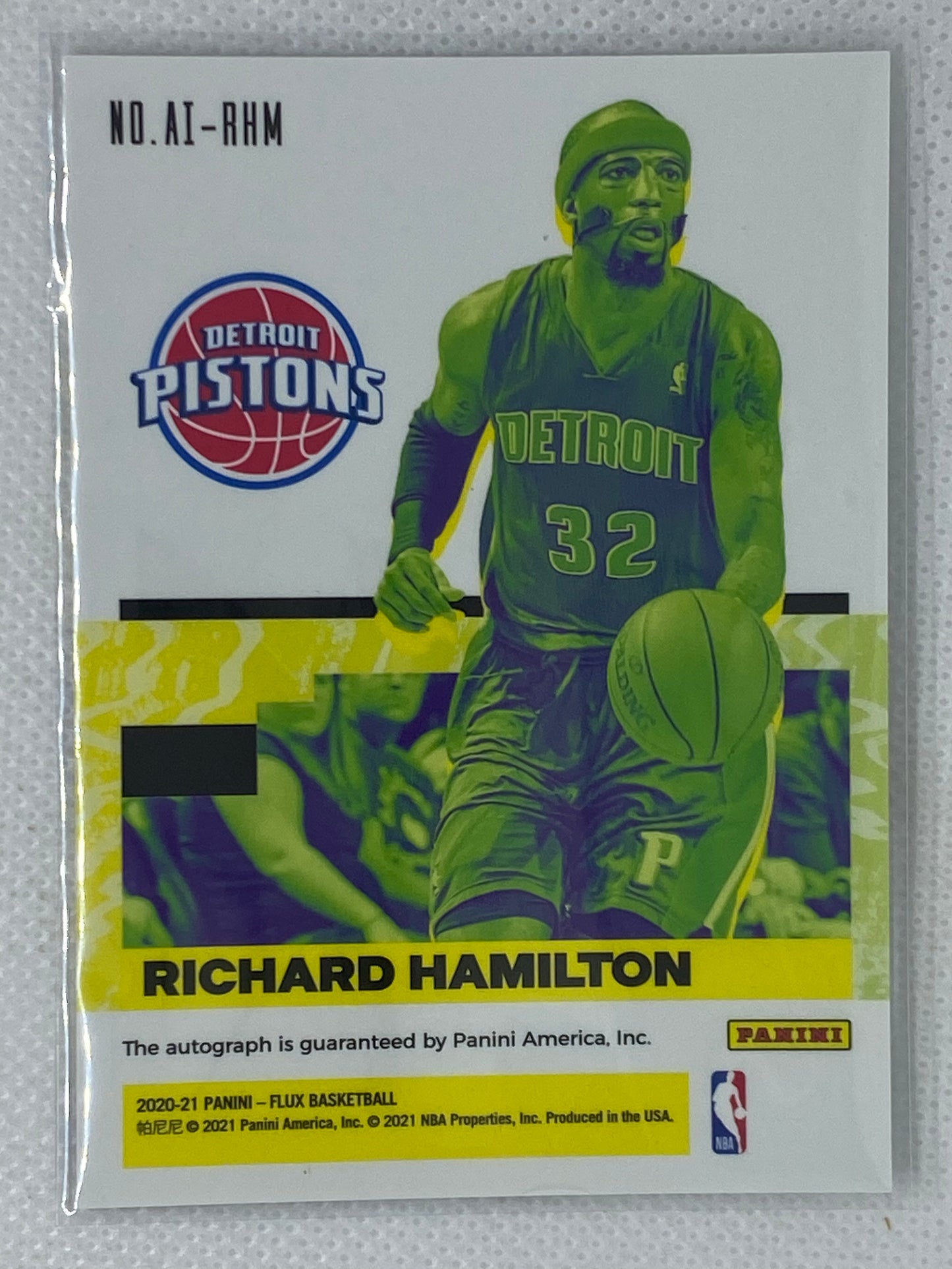 2020-21 Panini Flux Influx Richard Hamilton #AI-RHM Autograph