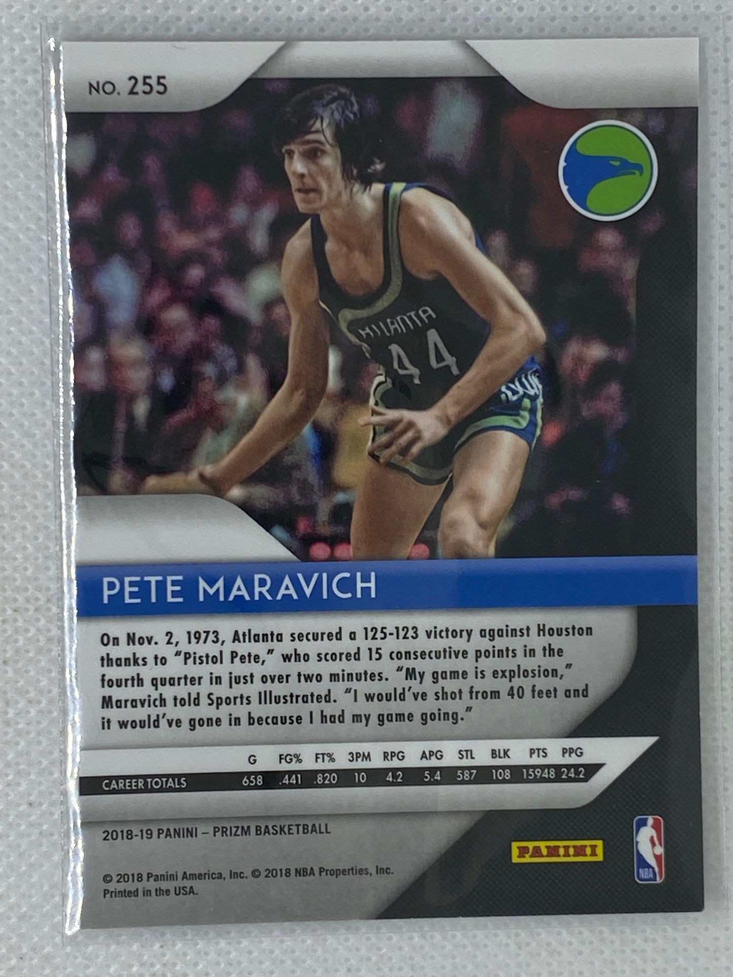 2018-19 Panini Prizm #255 Pete Maravich Atlanta Hawks