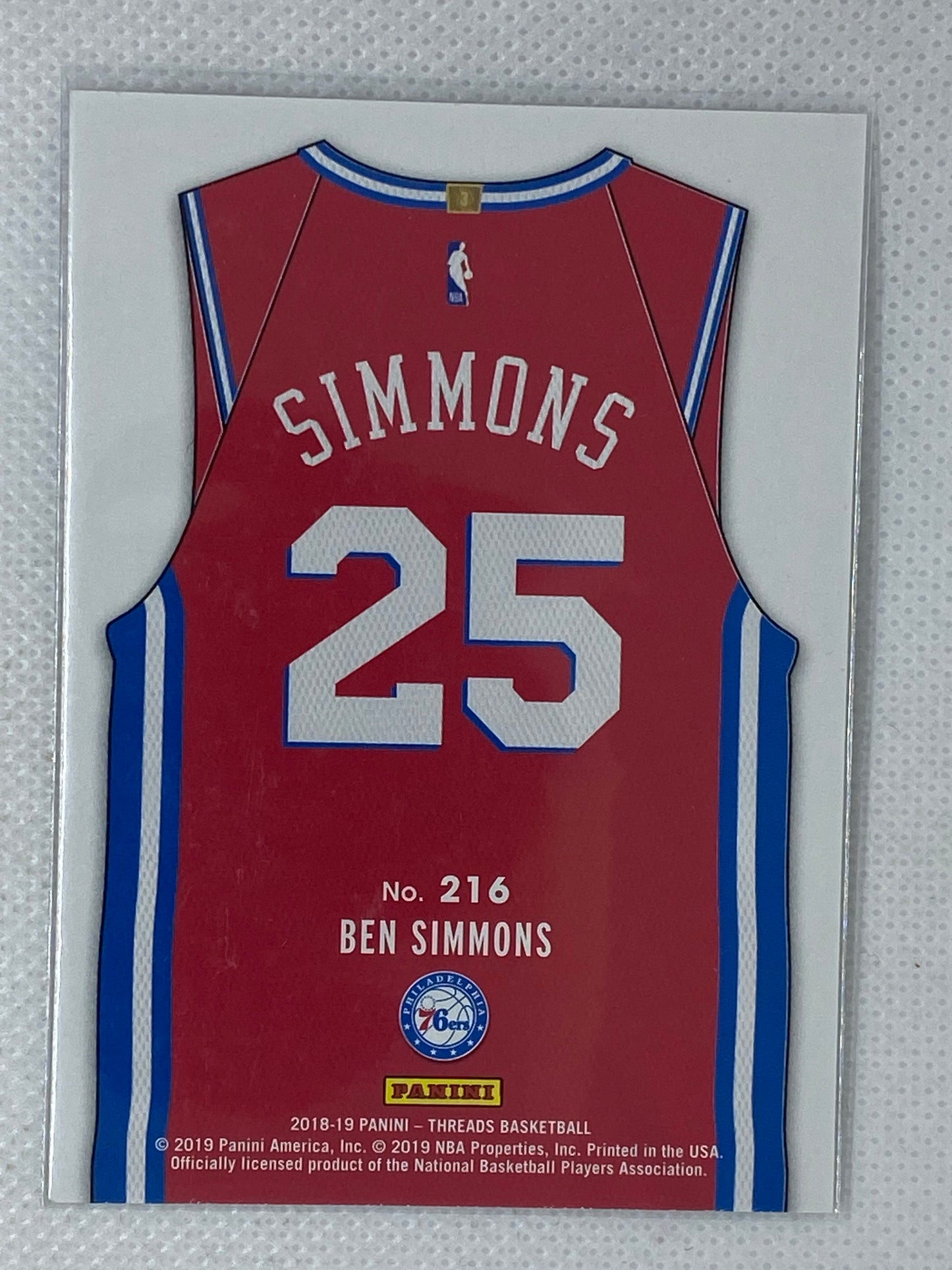 2018-19 Panini Threads Statement Jersey SP Dazzle Ben Simmons #216