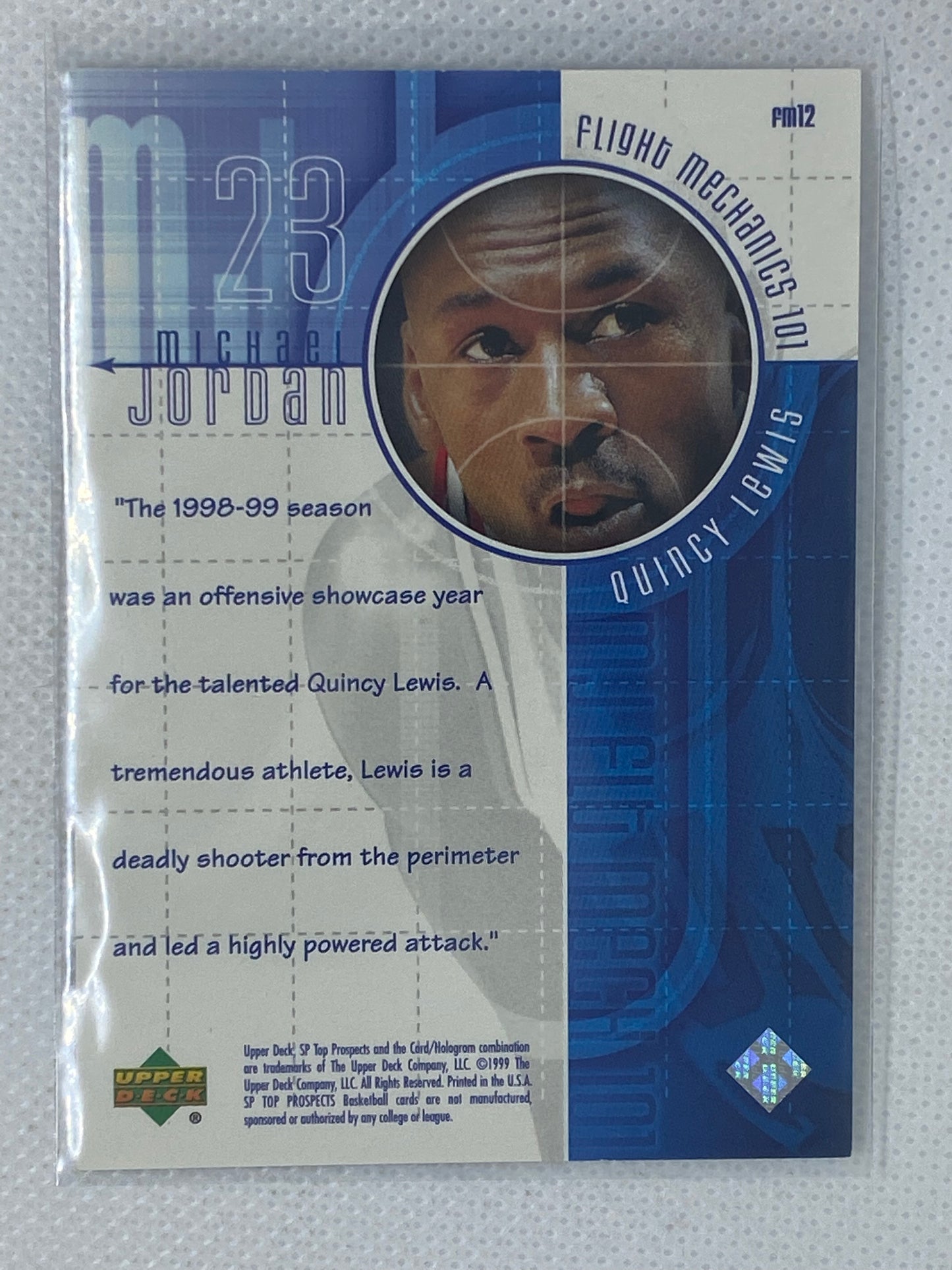 1999 SP Top Prospects MJ Flight Mechanics 101 #FM12 Quincy Lewis