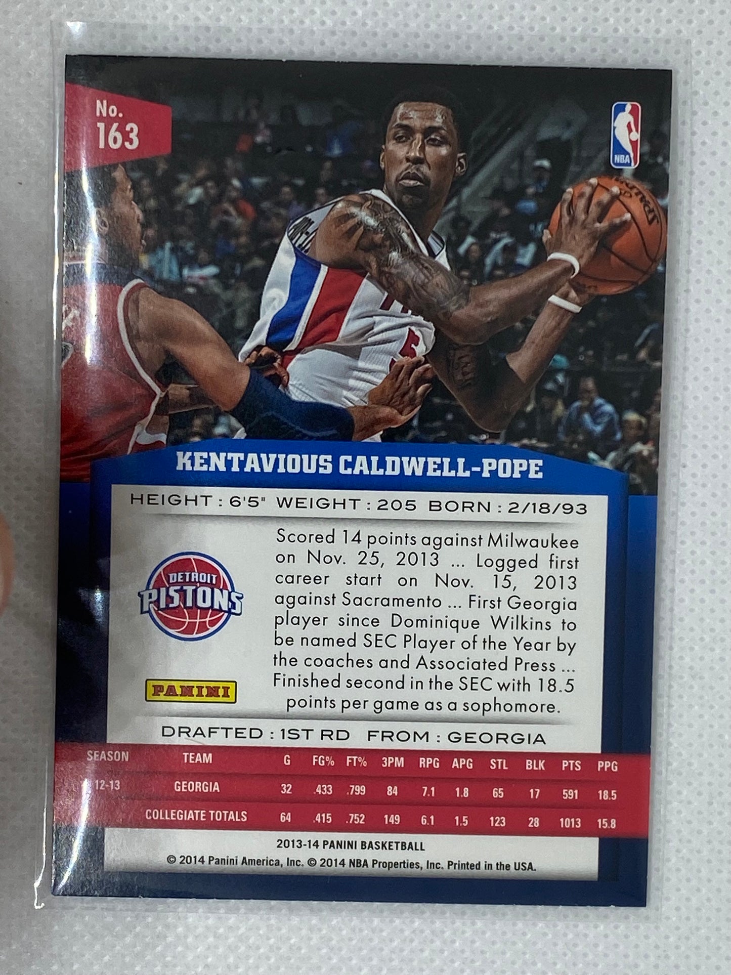 2013-14 Panini Basketball Card #163 Kentavious Caldwell-Pope Rookie