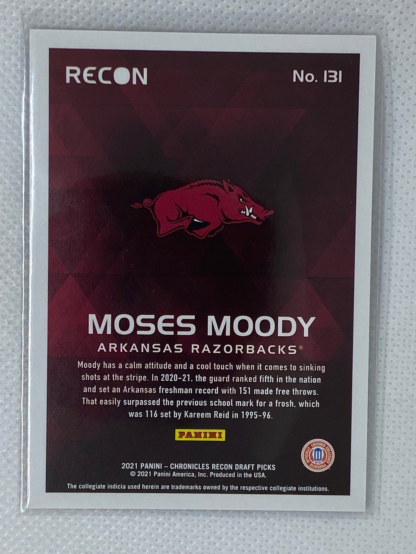 2021 Chronicles Draft Picks MOSES MOODY RC Recon Orange Rookie Card #131 🔥