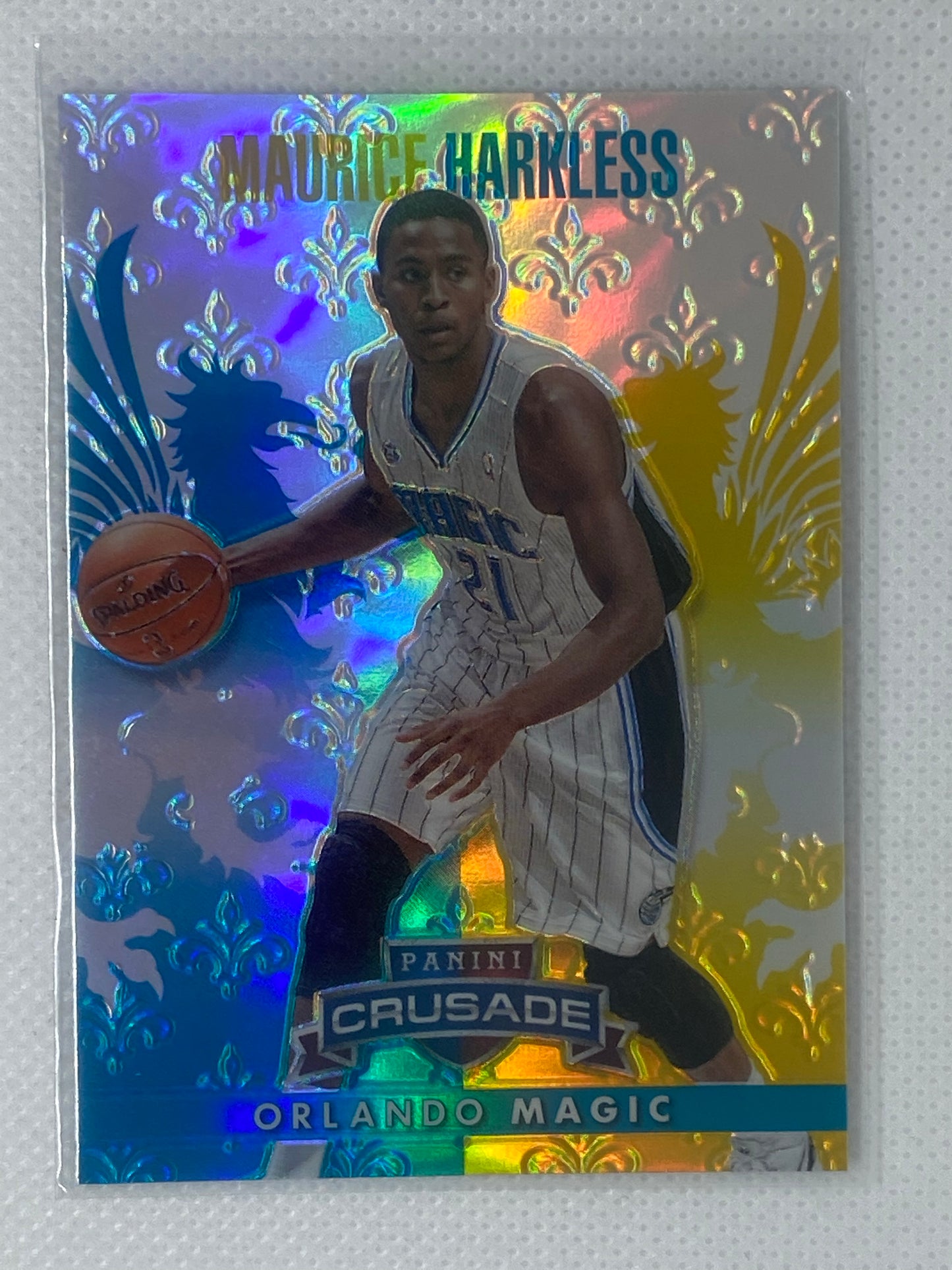 2013-14 Panini Crusade Insert Teal Basketball Card #249 Maurice Harkless/249