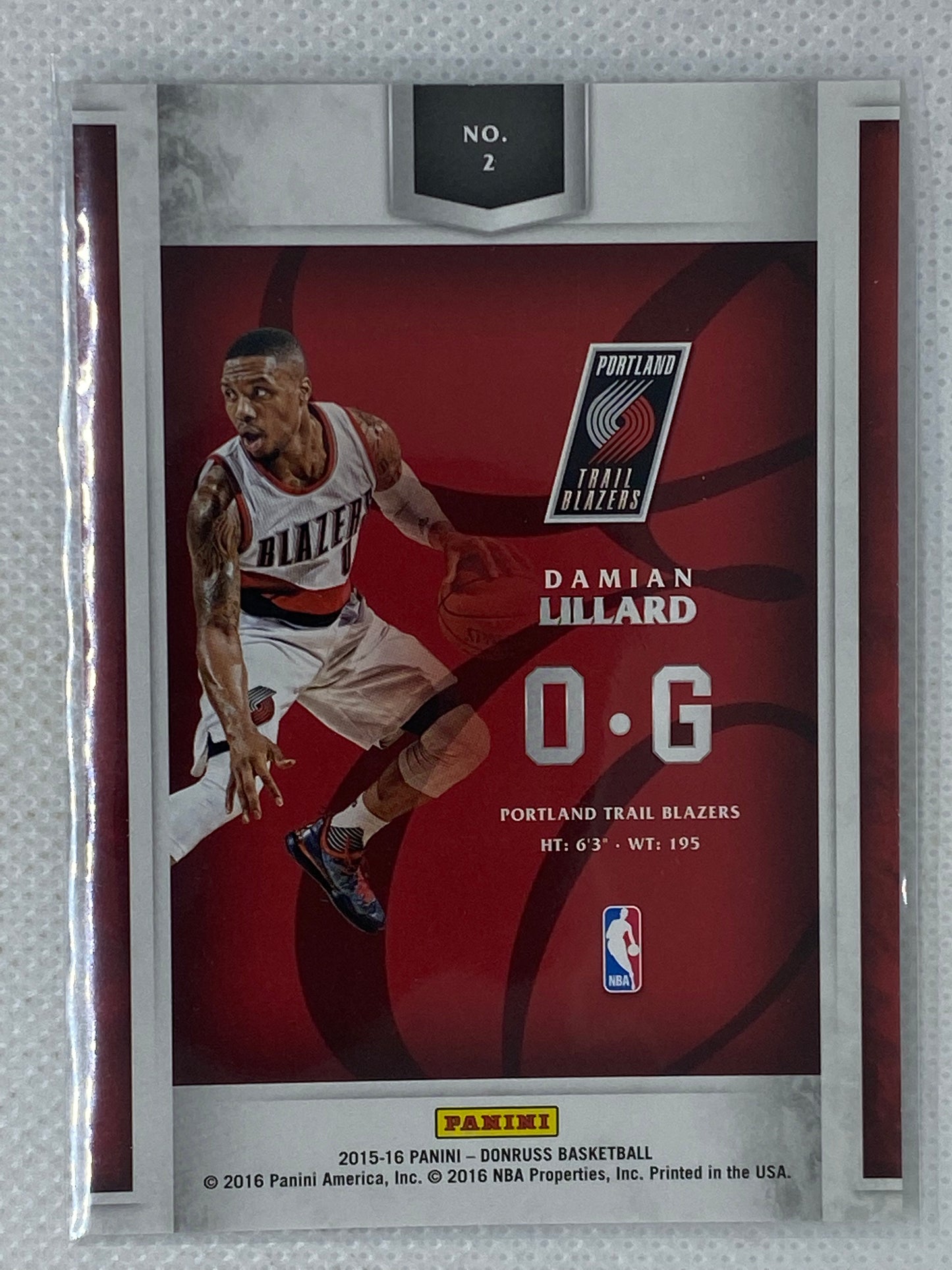 2015-16 Elite Extra Edition Trail Blazers Basketball Card #2 Damian Lillard