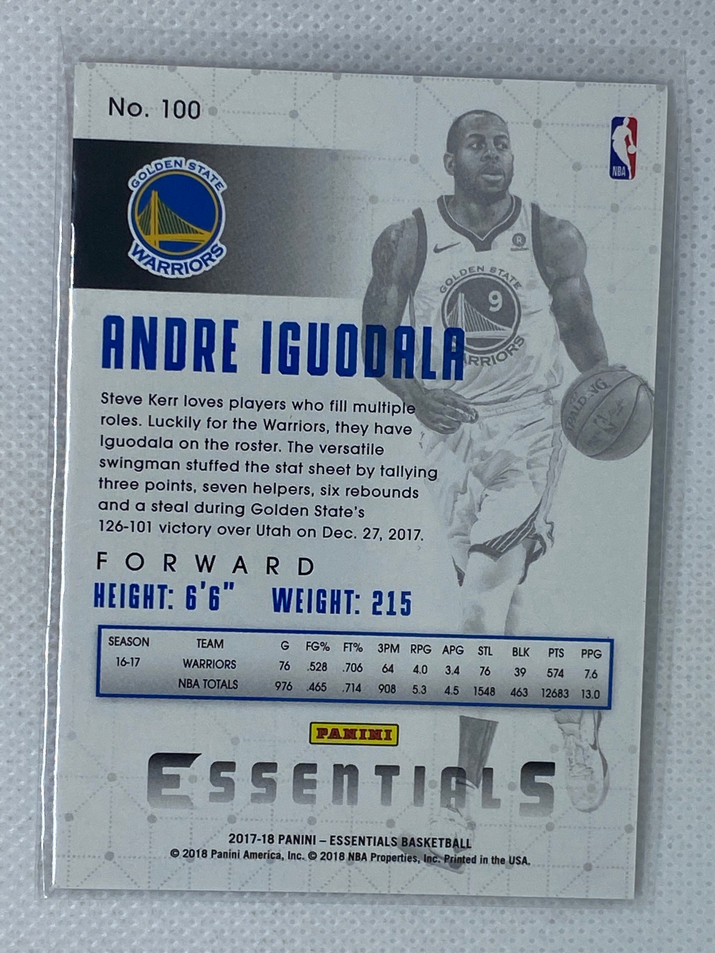 2017-18 Panini Essentials #100 Andre Iguodala