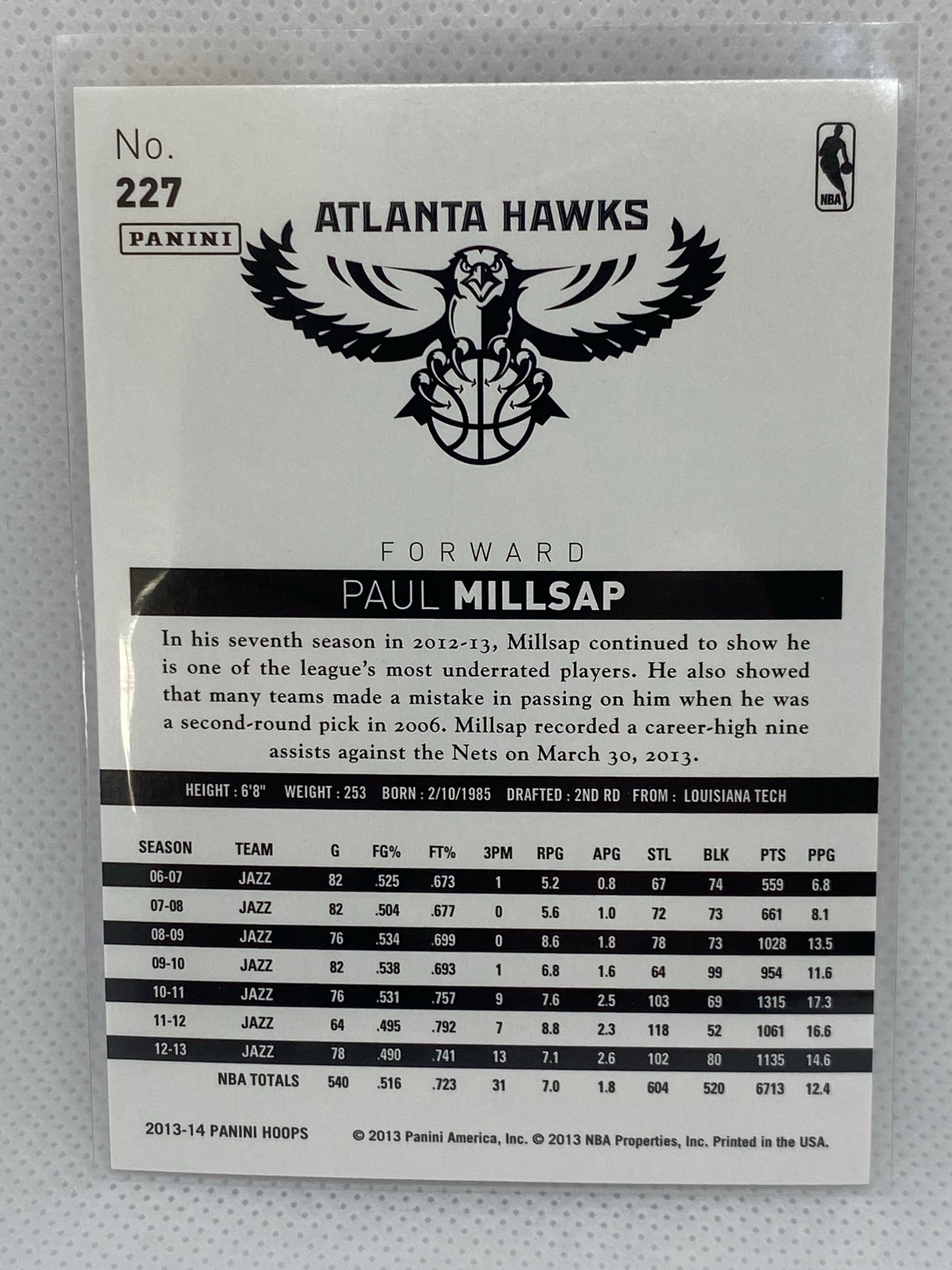 2013-14 Panini Hoops Gold SSP #227 Paul Millsap
