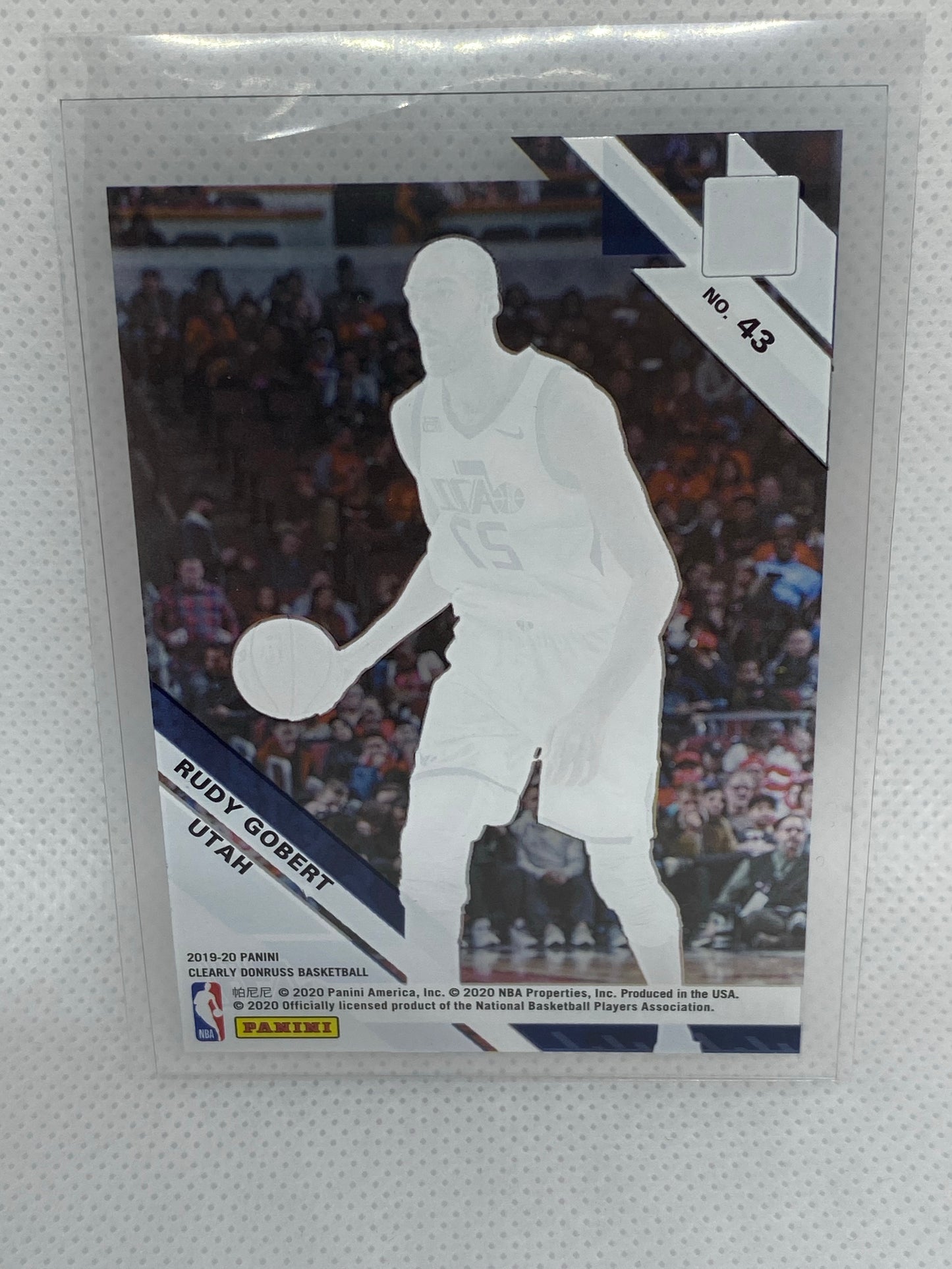 2019-20 Panini Clearly Donruss #43 Rudy Gobert GOLD SP