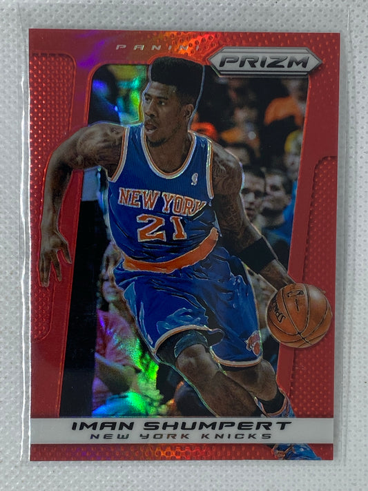 2013-14 Panini Prizm Prizms Red Knicks Basketball Card #193 Iman Shumpert