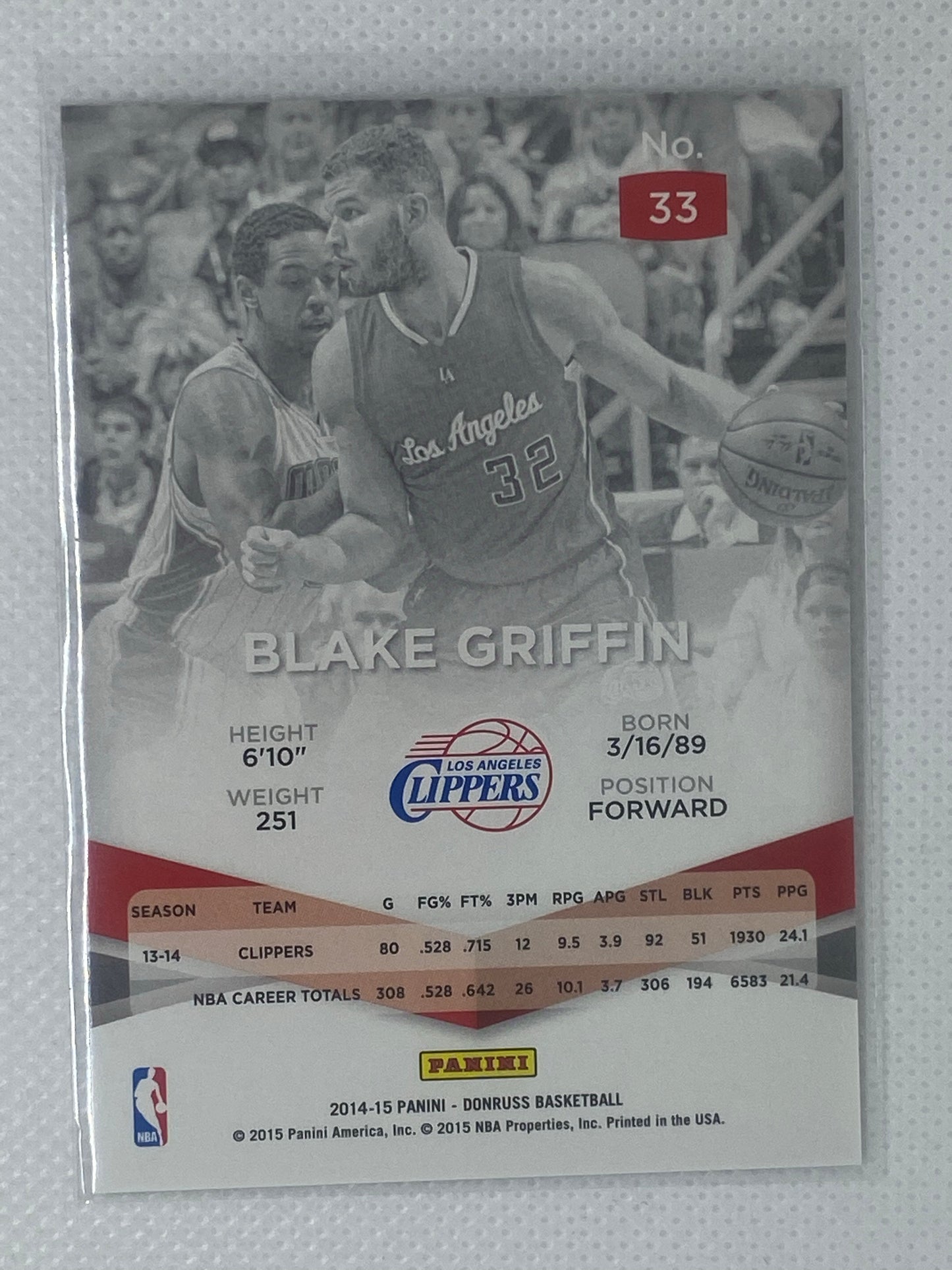 2014-15 Panini Elite #33 Blake Griffin Clippers