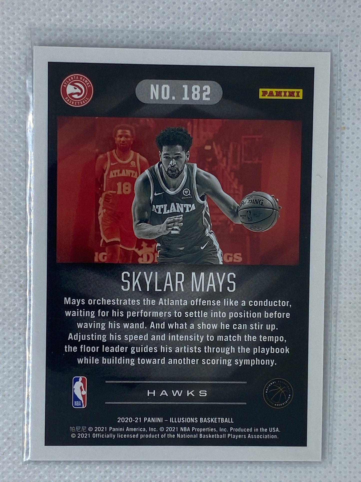 2020-21 Panini Illusions Skylar Mays Rookie Card #182 Atlanta Hawks