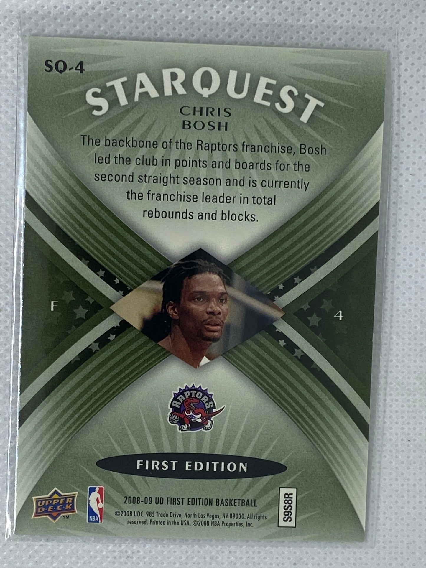2008-09 Upper Deck First Edition Starquest #SQ4 Chris Bosh Insert Toronto Raptors
