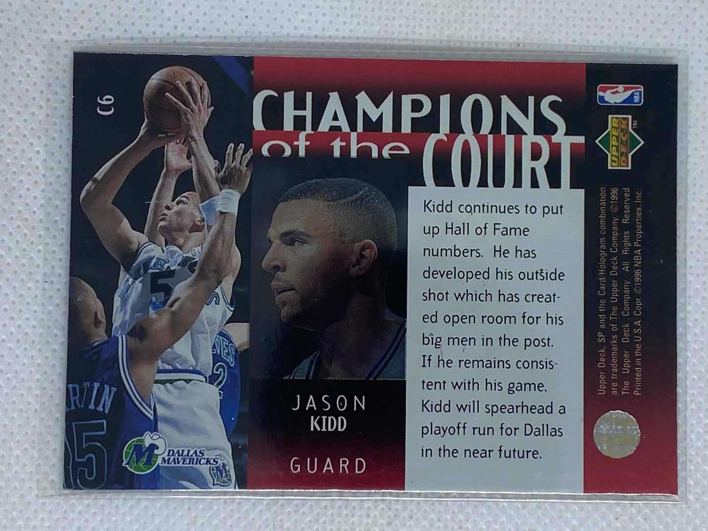1995-96 SP Championship Champions of the Court #C6 Jason Kidd Mavericks