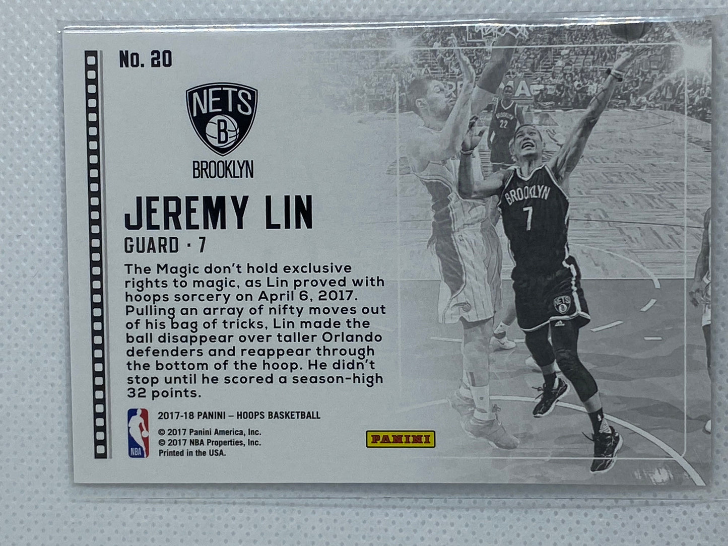 2017-18 Panini NBA Hoops - Jeremy Lin #20 Lights Camera Action - Brooklyn Nets